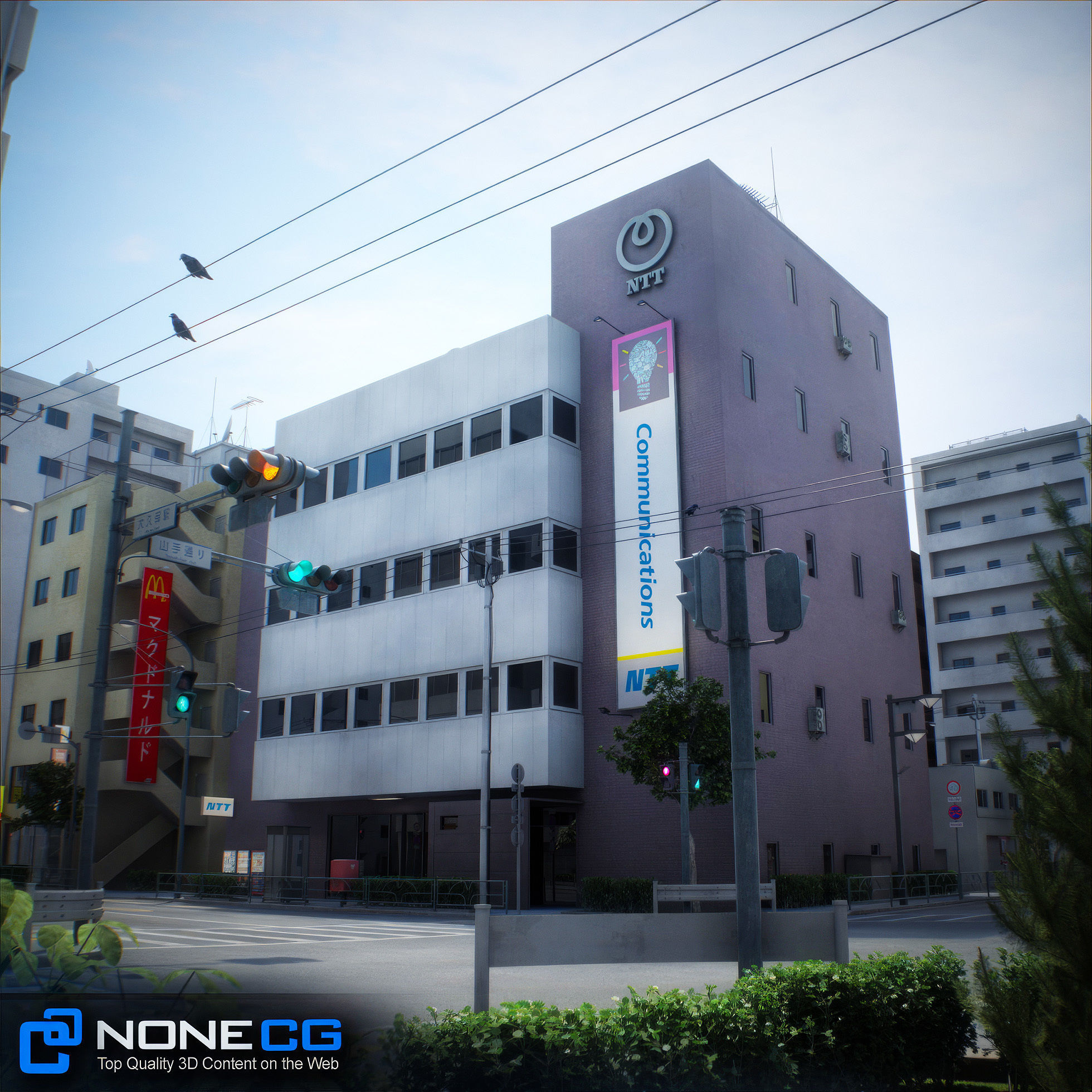 Japan - 8 blocks - 34 Buildings 3D model_11