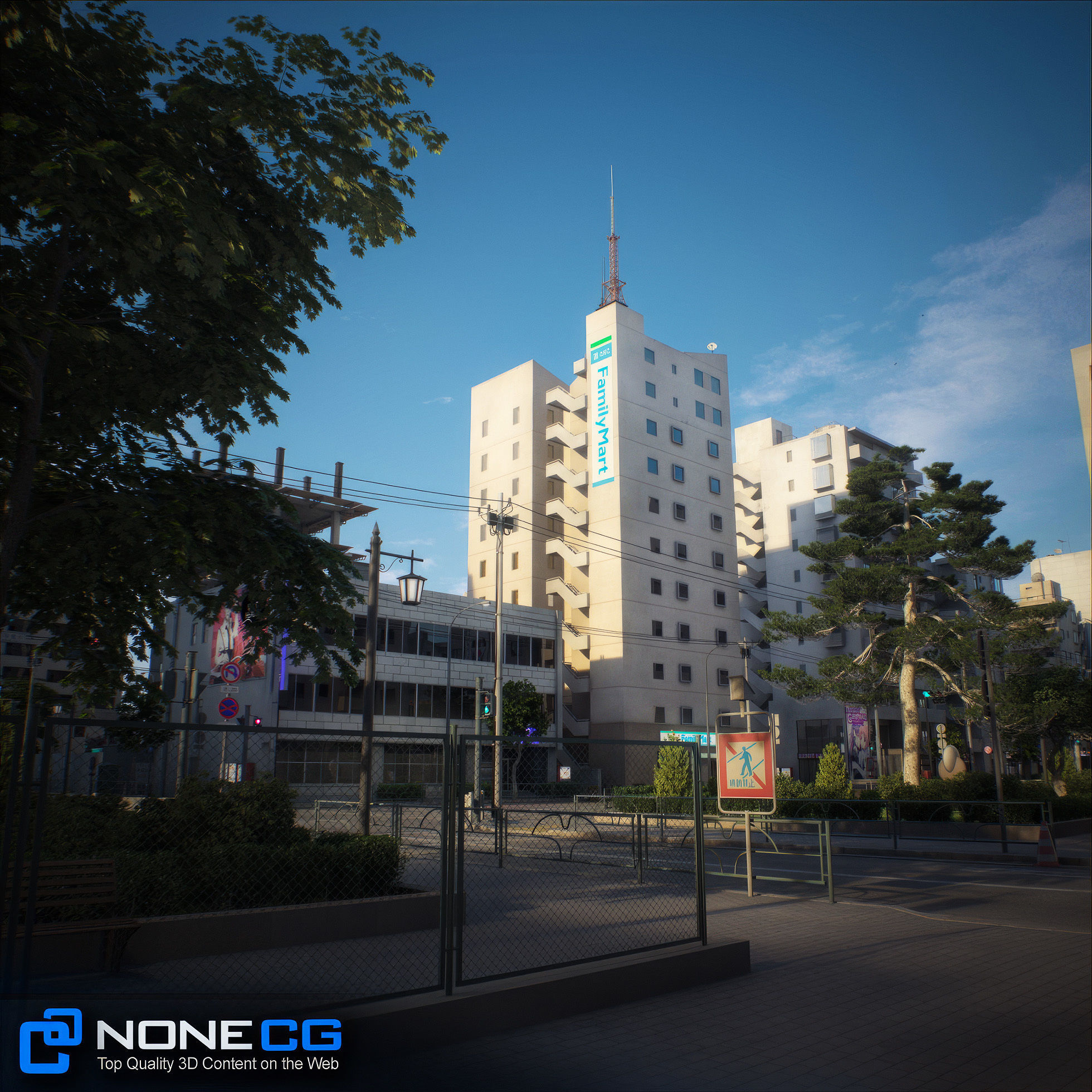 Japan - 8 blocks - 34 Buildings 3D model_25