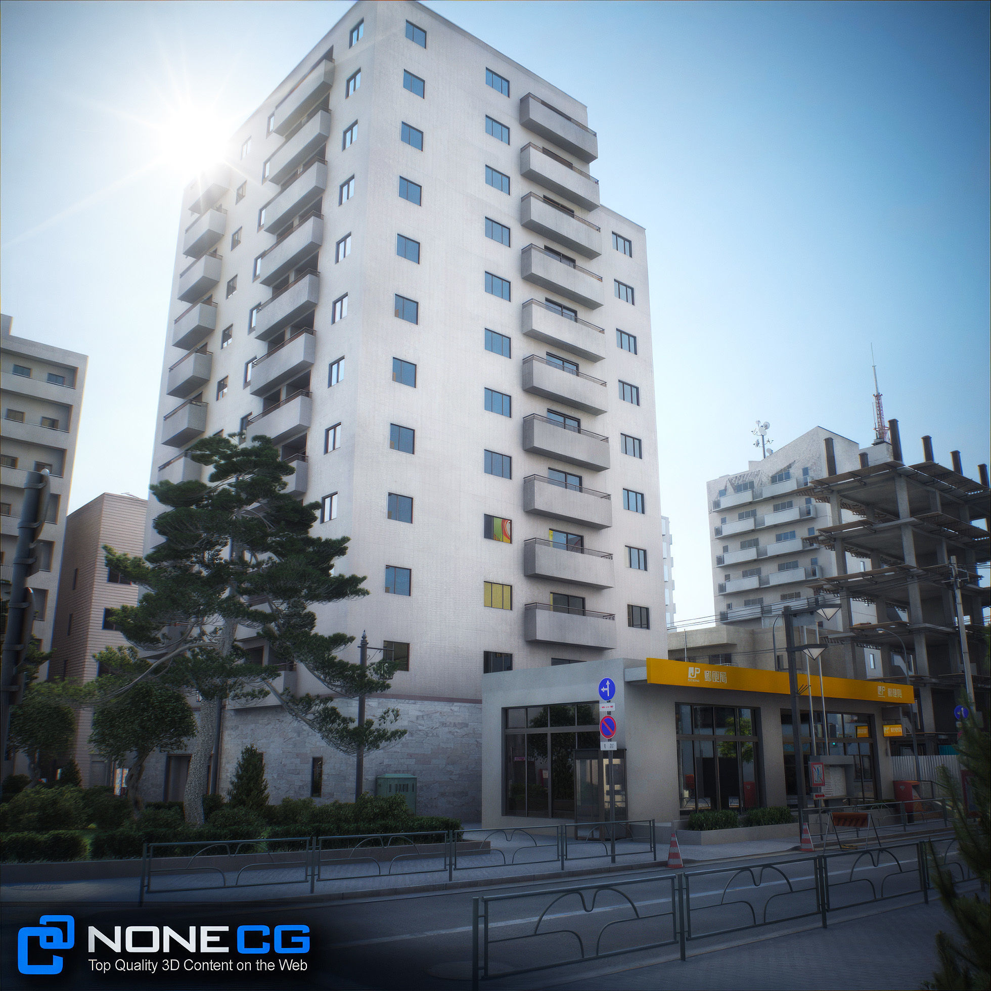 Japan - 8 blocks - 34 Buildings 3D model_115