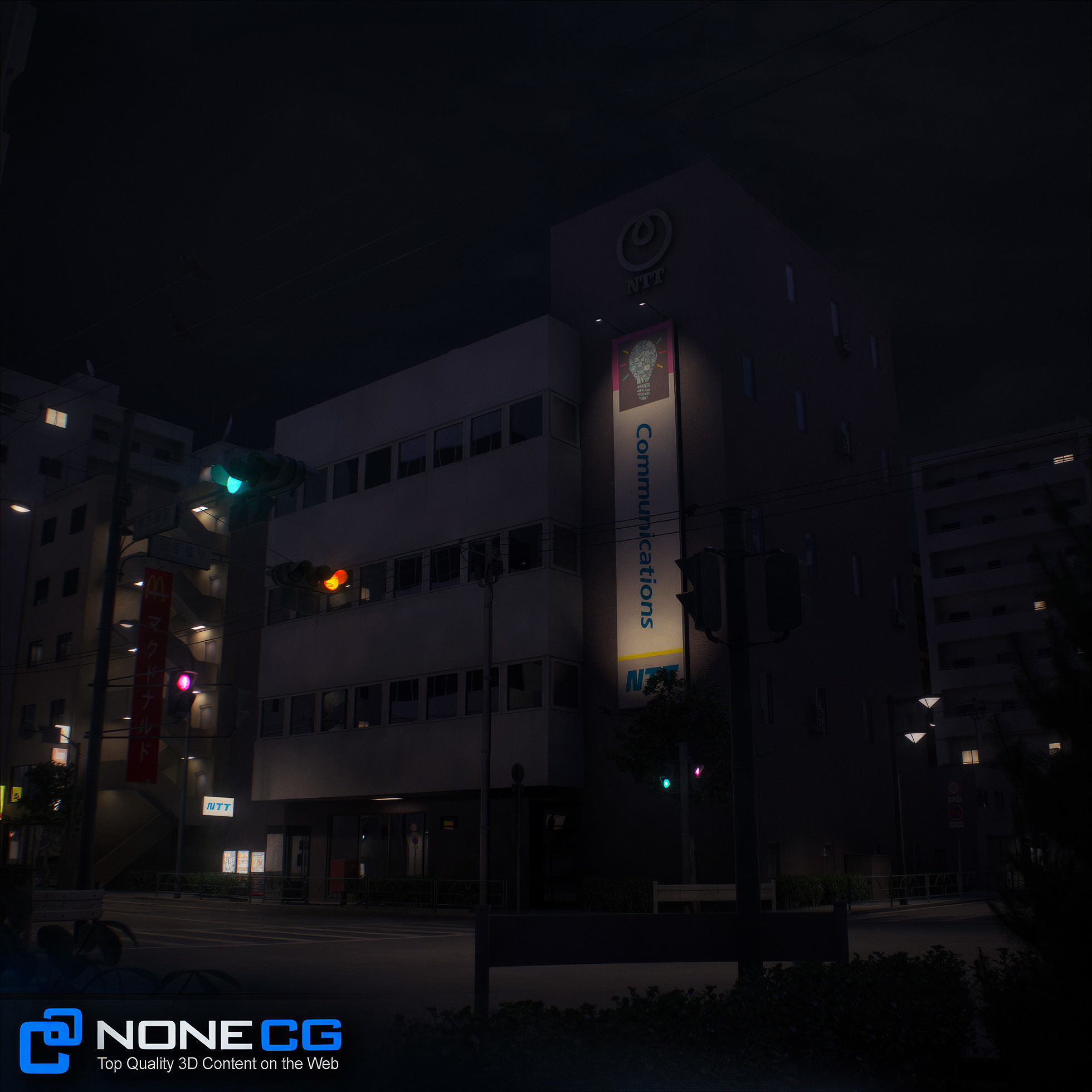 Japan - 8 blocks - 34 Buildings 3D model_13