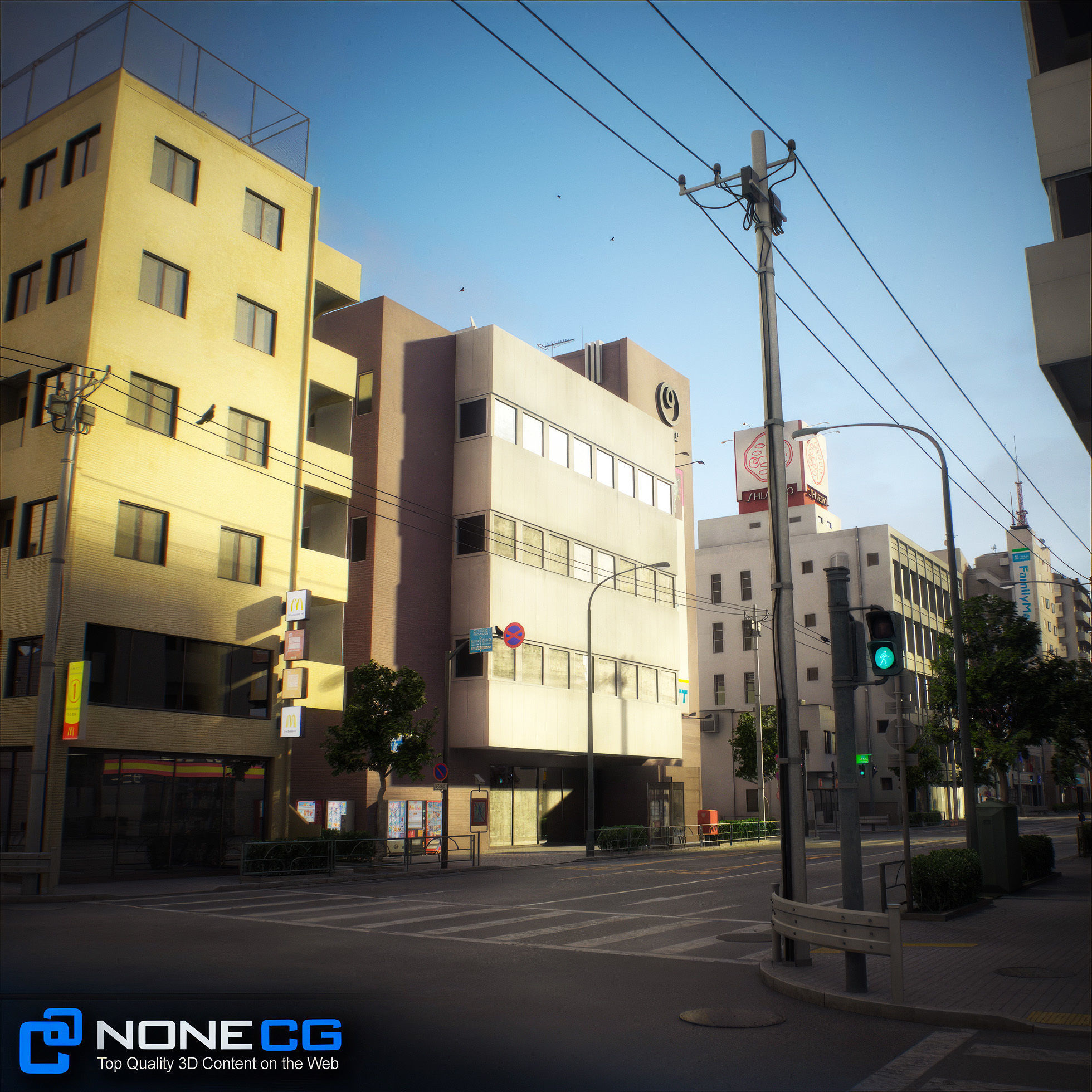 Japan - 8 blocks - 34 Buildings 3D model_59