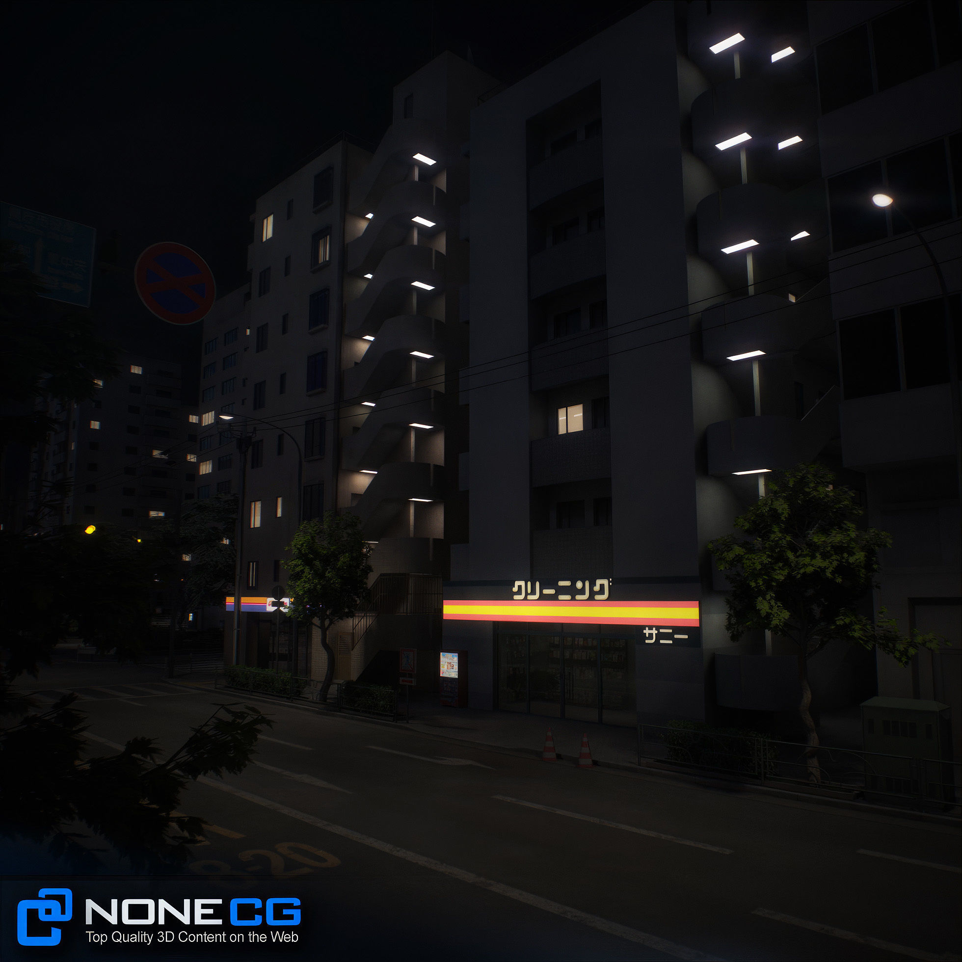 Japan - 8 blocks - 34 Buildings 3D model_31