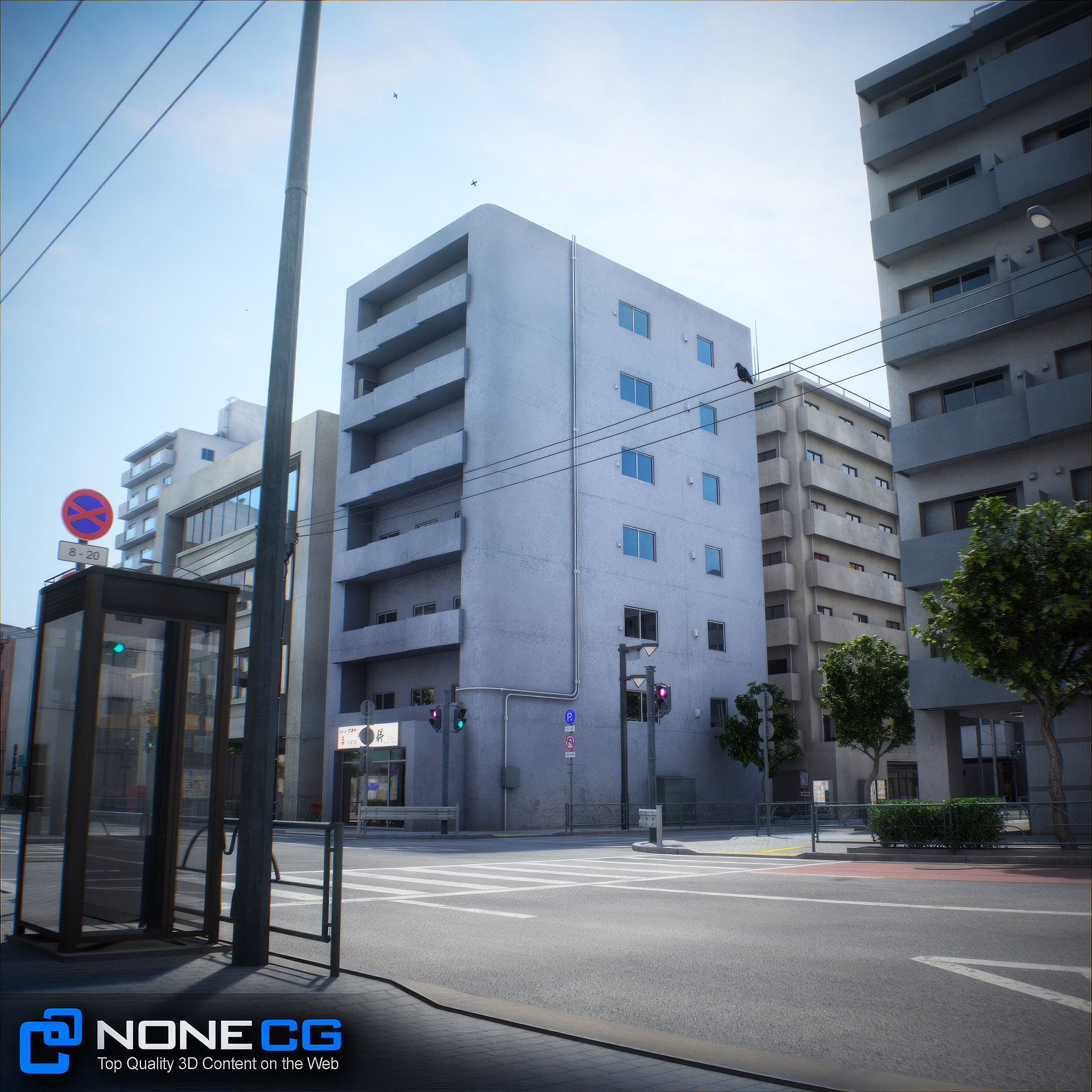 Japan - 8 blocks - 34 Buildings 3D model_66