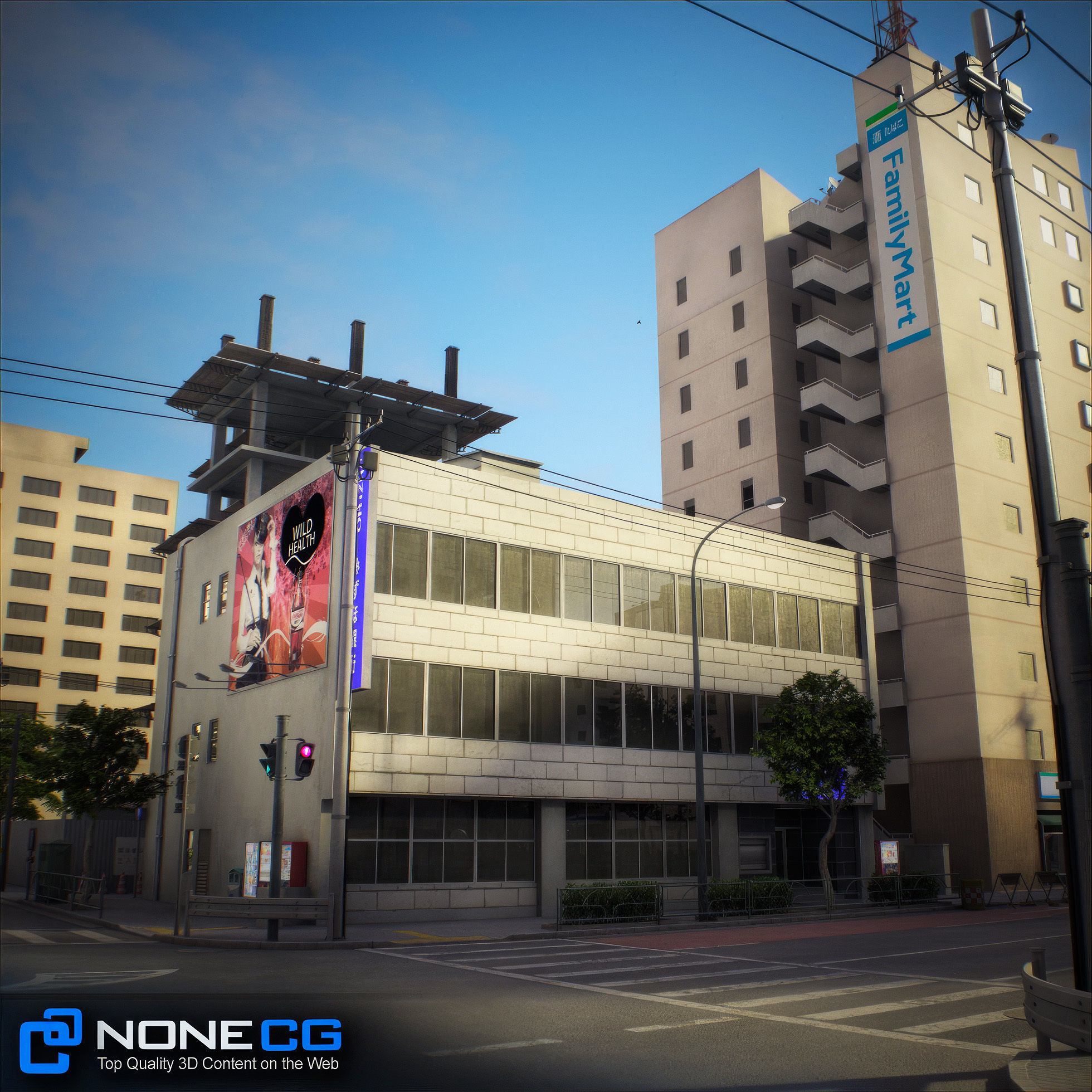 Japan - 8 blocks - 34 Buildings 3D model_117