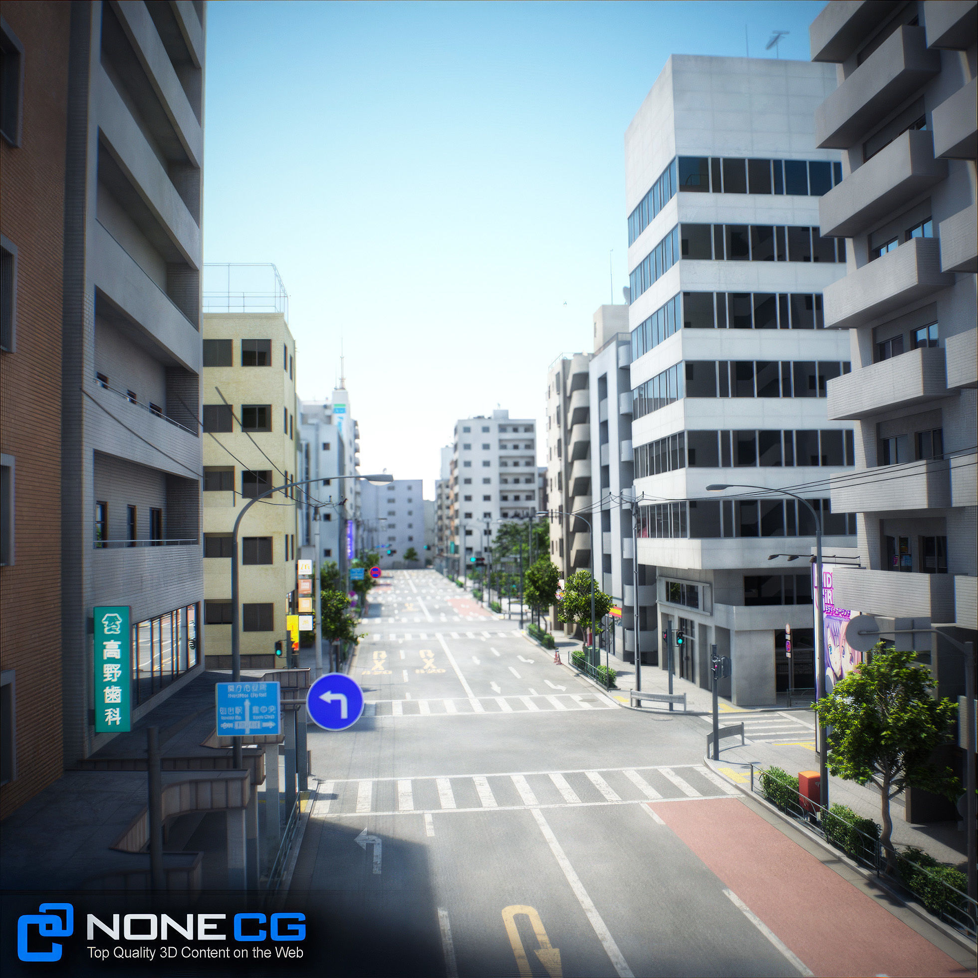 Japan - 8 blocks - 34 Buildings 3D model_55