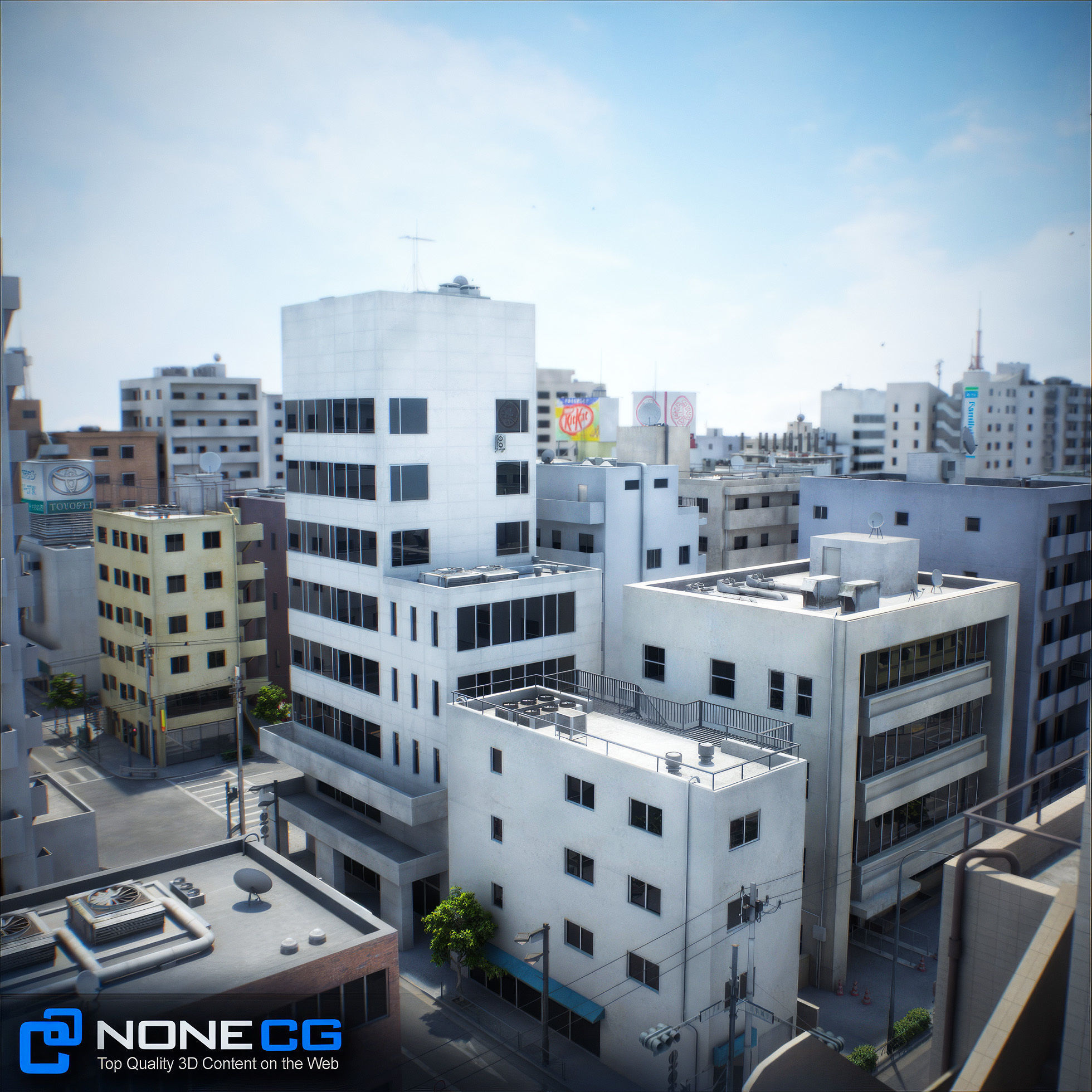 Japan - 8 blocks - 34 Buildings 3D model_17