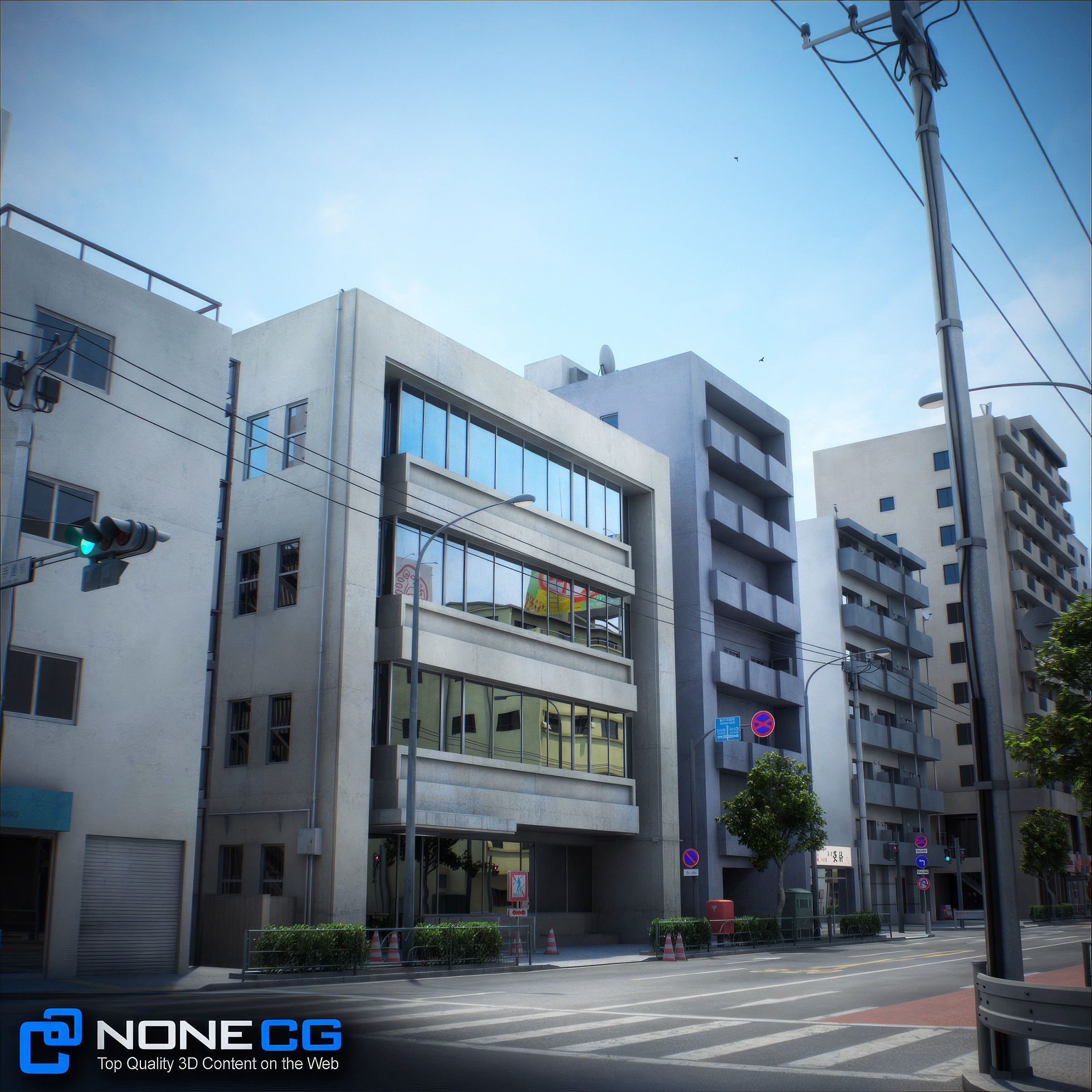 Japan - 8 blocks - 34 Buildings 3D model_83