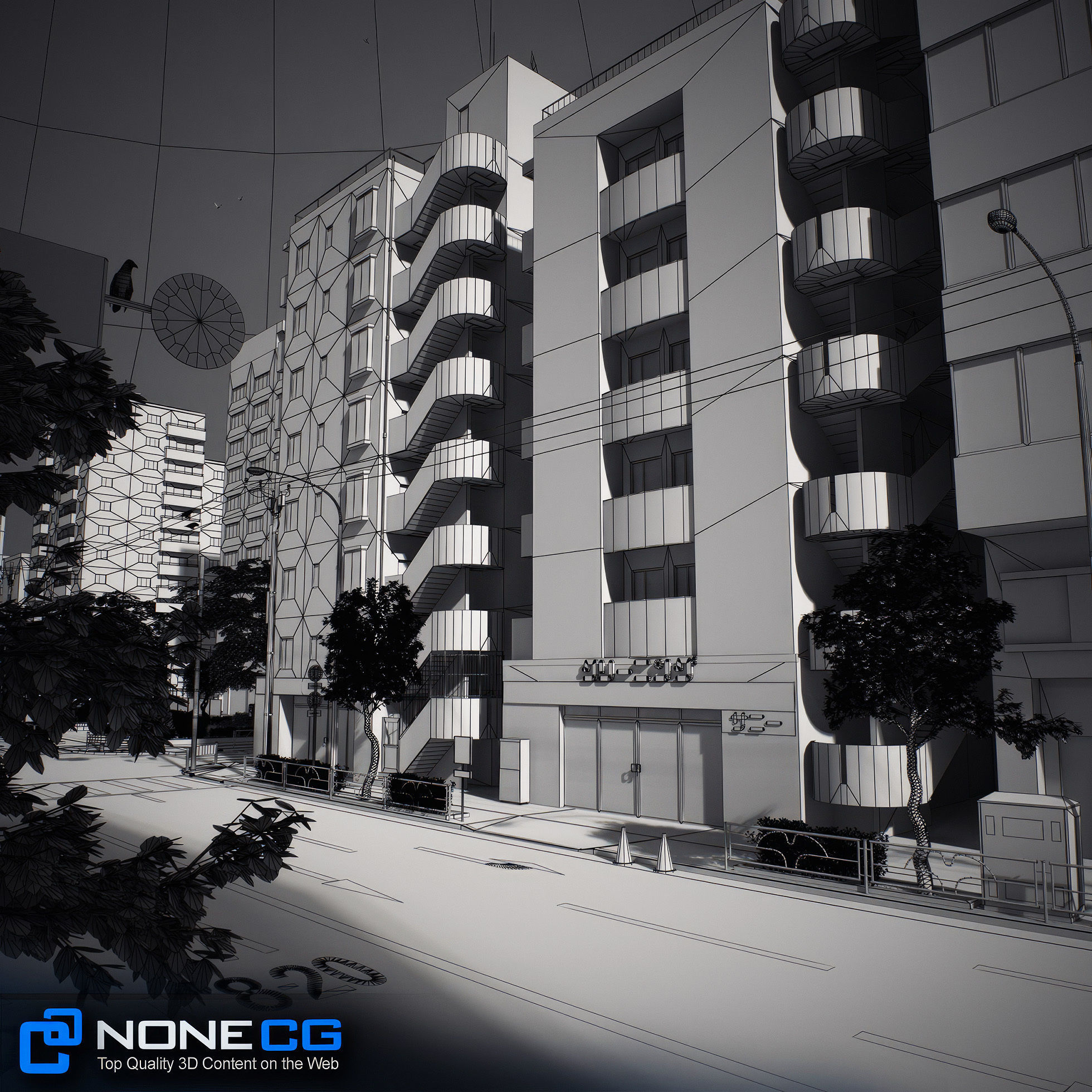 Japan - 8 blocks - 34 Buildings 3D model_29