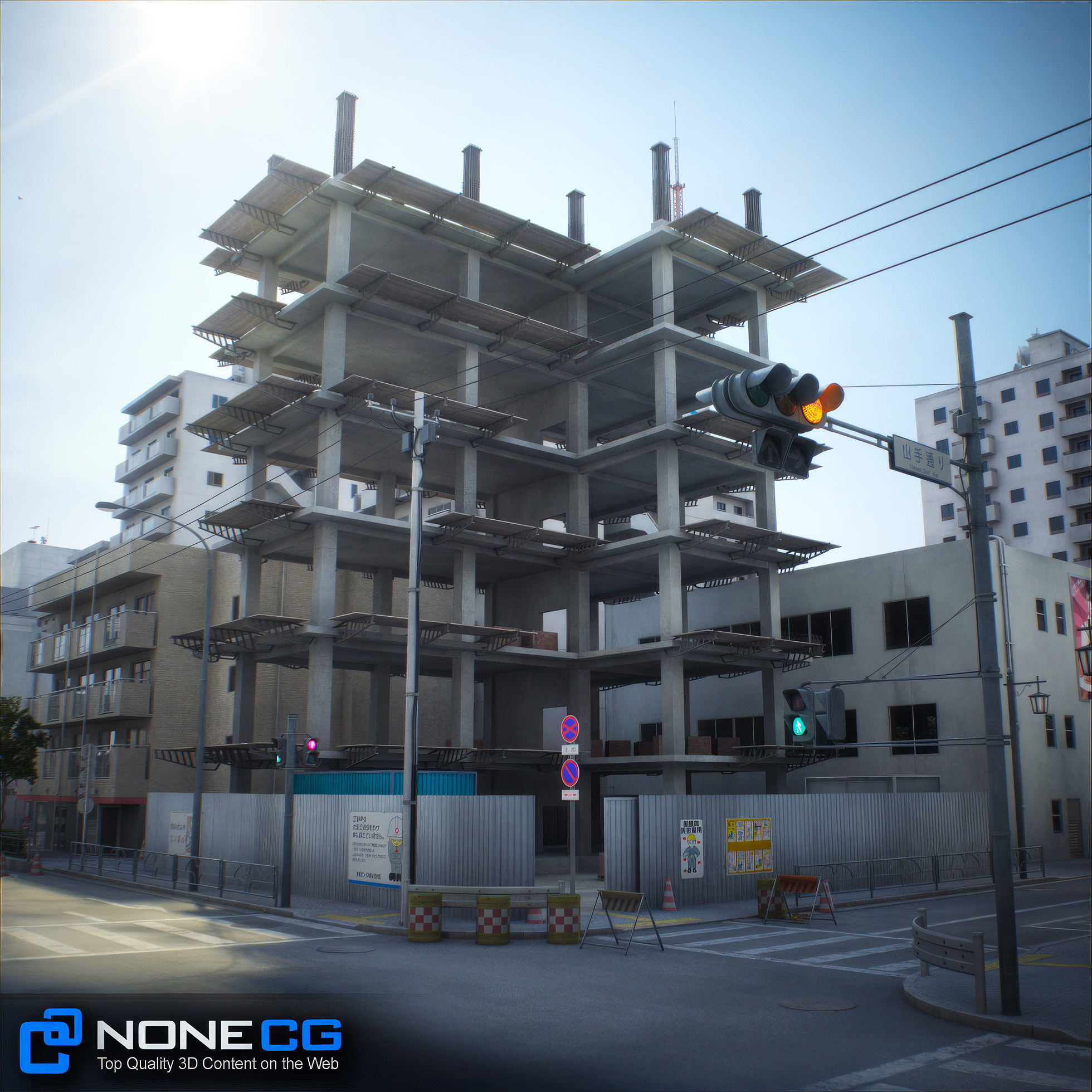 Japan - 8 blocks - 34 Buildings 3D model_40