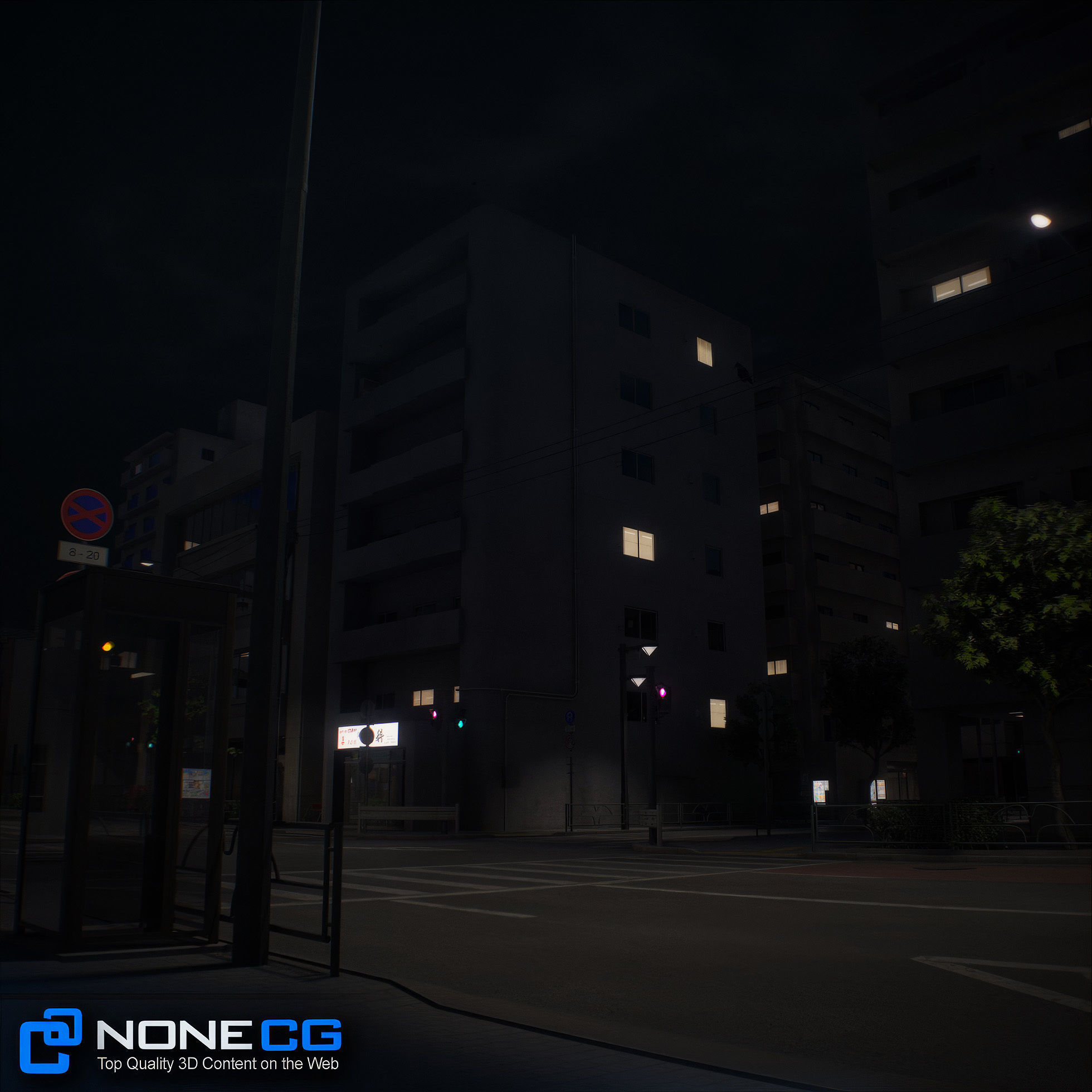 Japan - 8 blocks - 34 Buildings 3D model_67