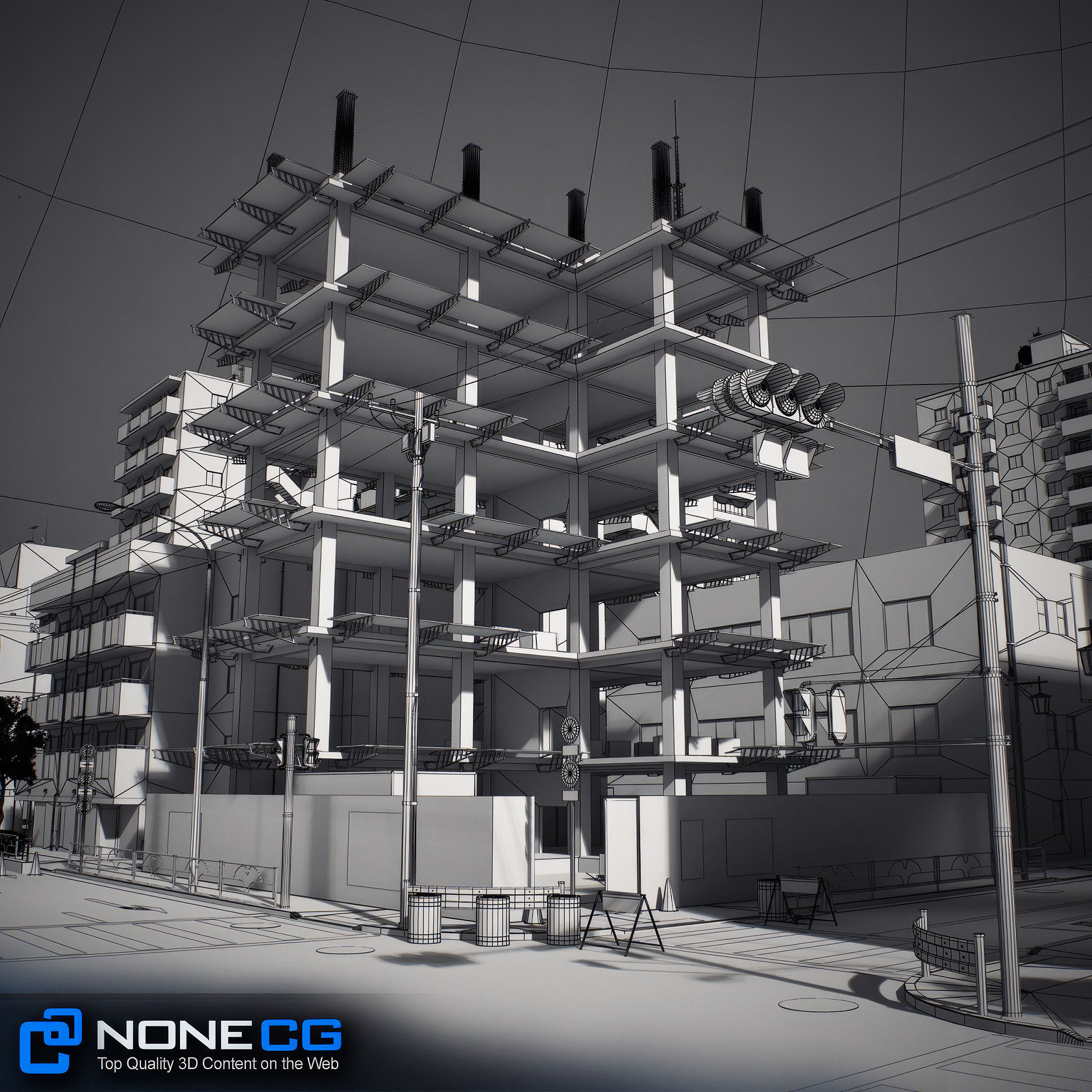 Japan - 8 blocks - 34 Buildings 3D model_42