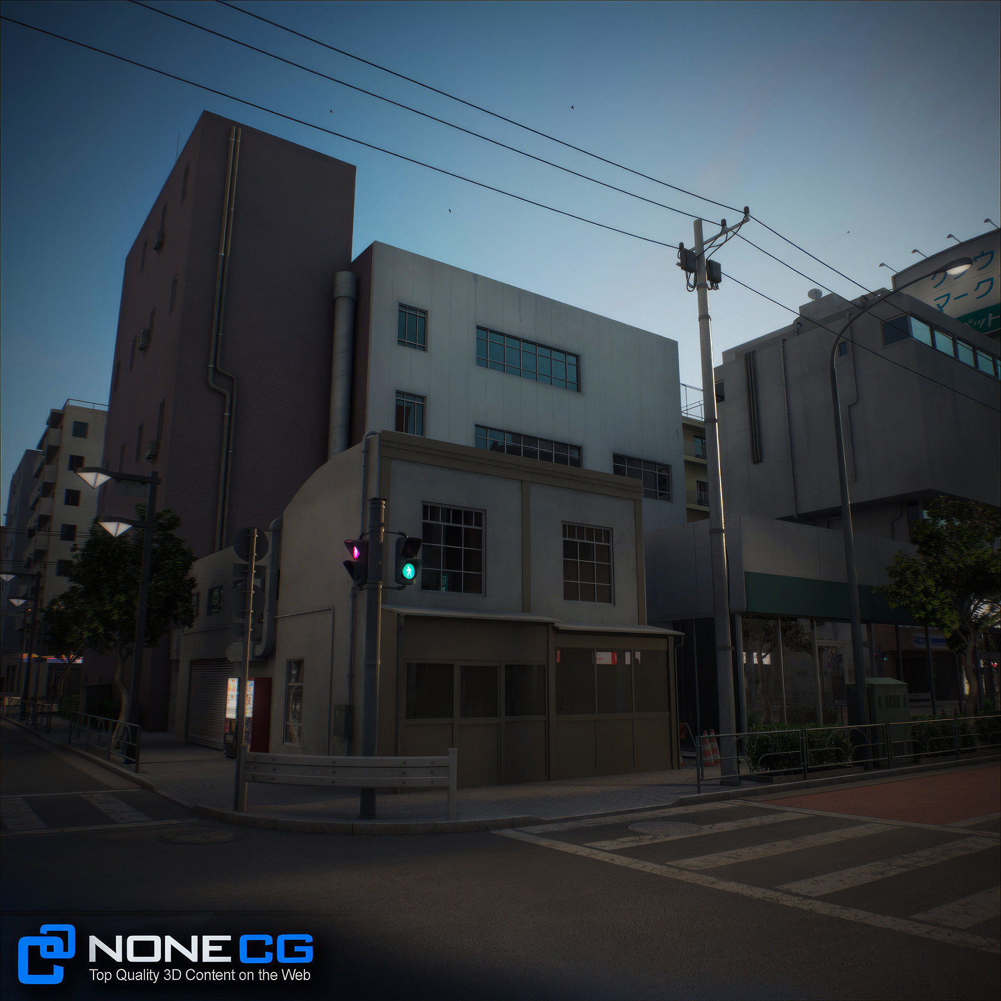 Japan - 8 blocks - 34 Buildings 3D model_108