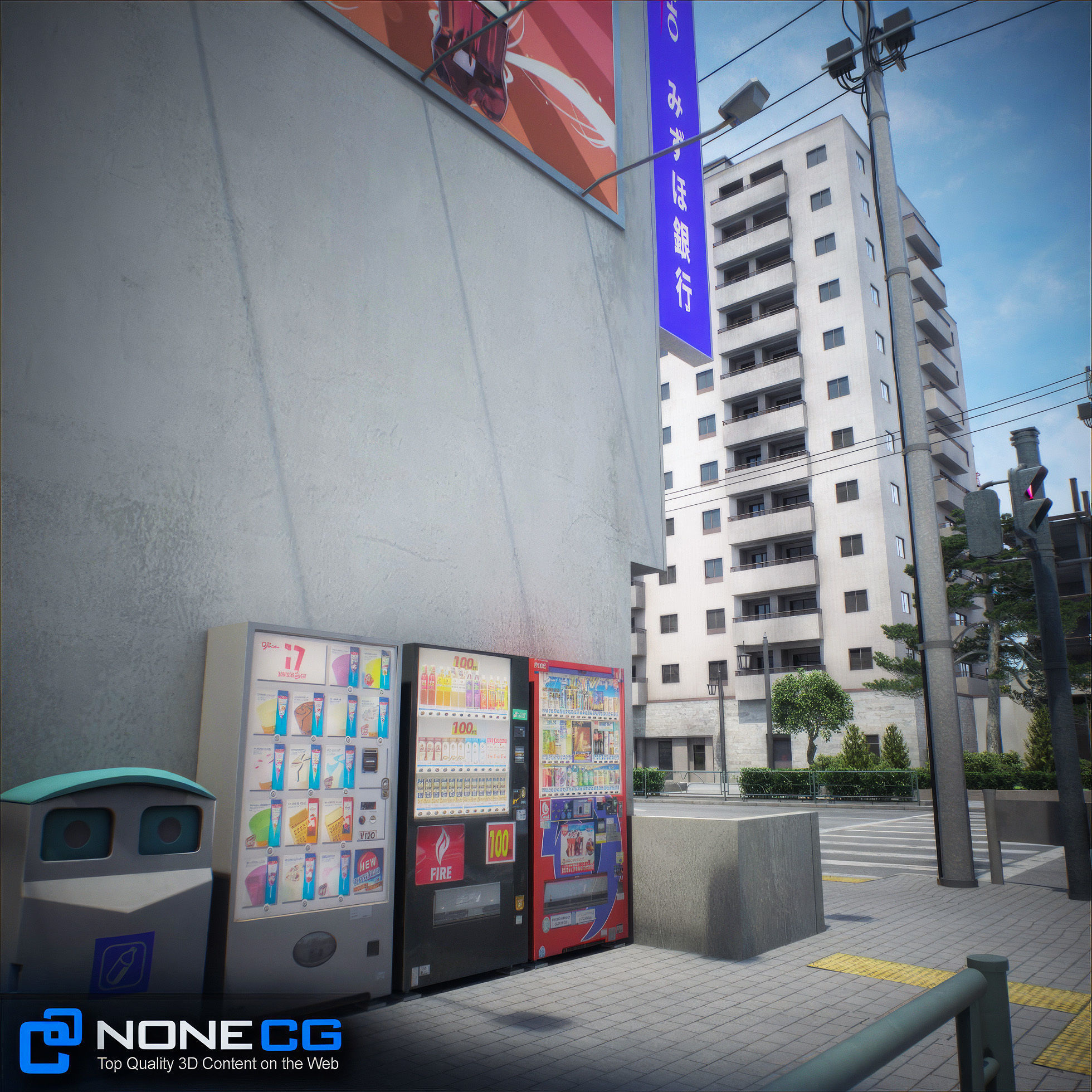 Japan - 8 blocks - 34 Buildings 3D model_21