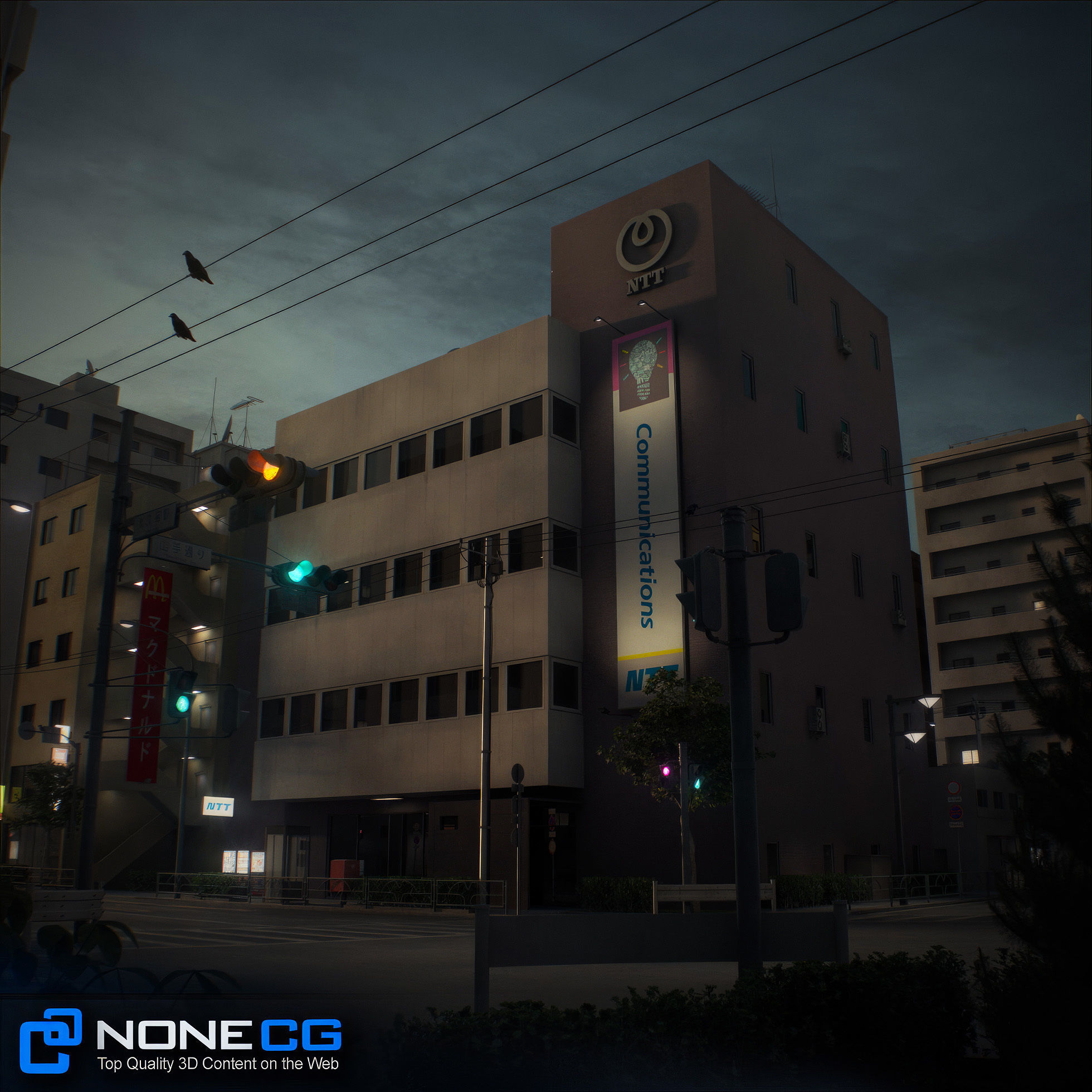 Japan - 8 blocks - 34 Buildings 3D model_10