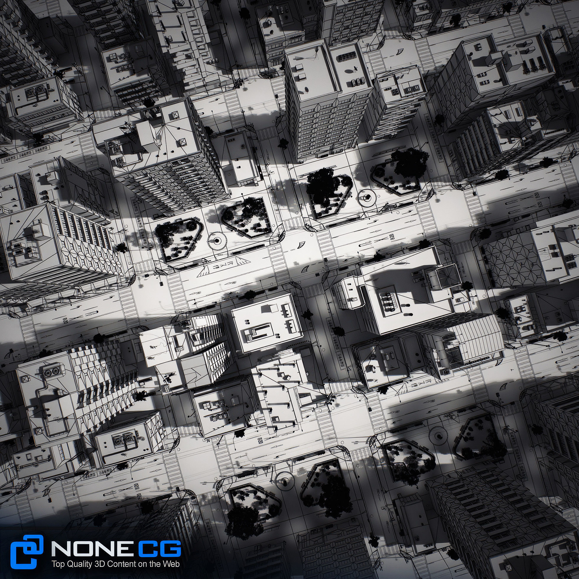 Japan - 8 blocks - 34 Buildings 3D model_9