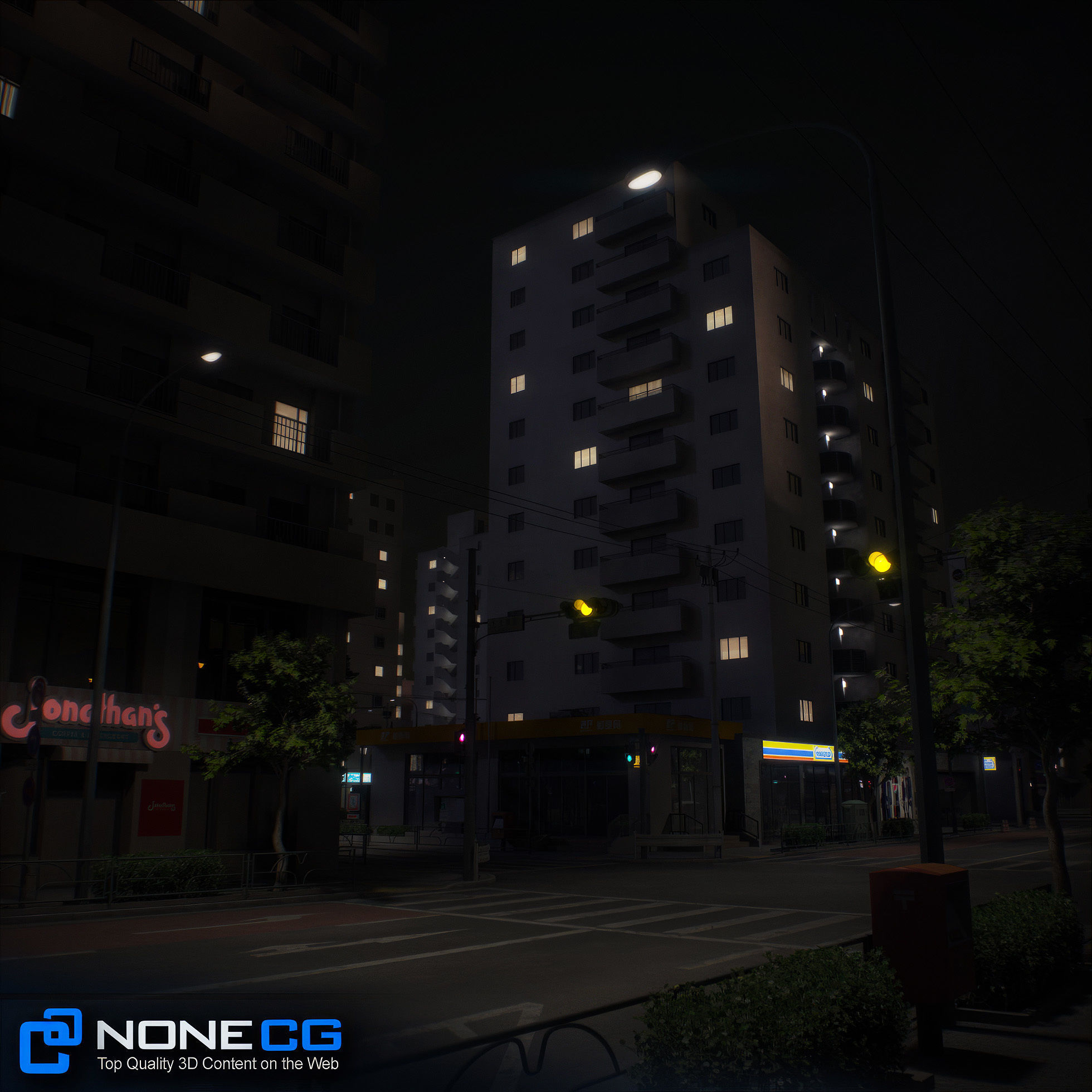 Japan - 8 blocks - 34 Buildings 3D model_113