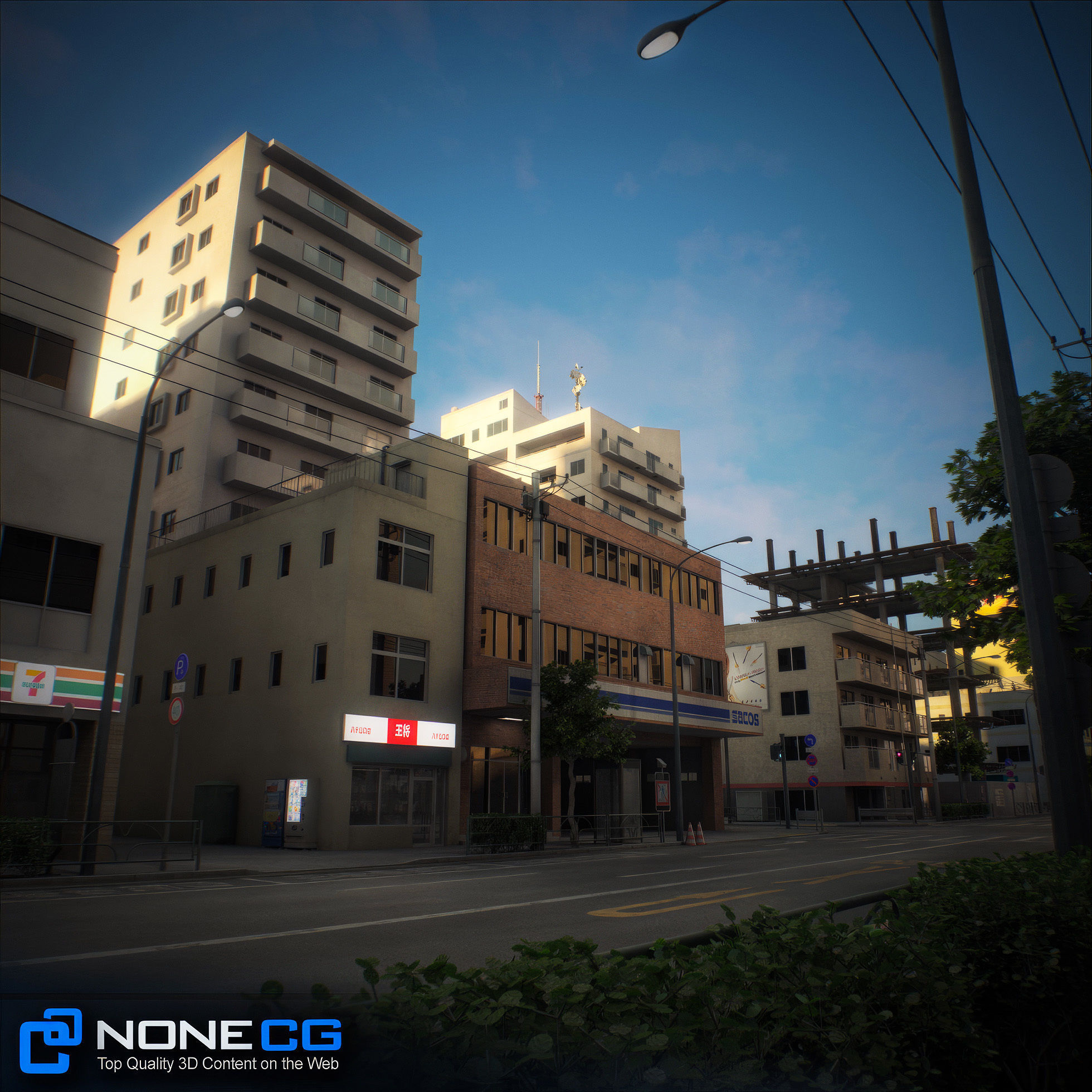 Japan - 8 blocks - 34 Buildings 3D model_88