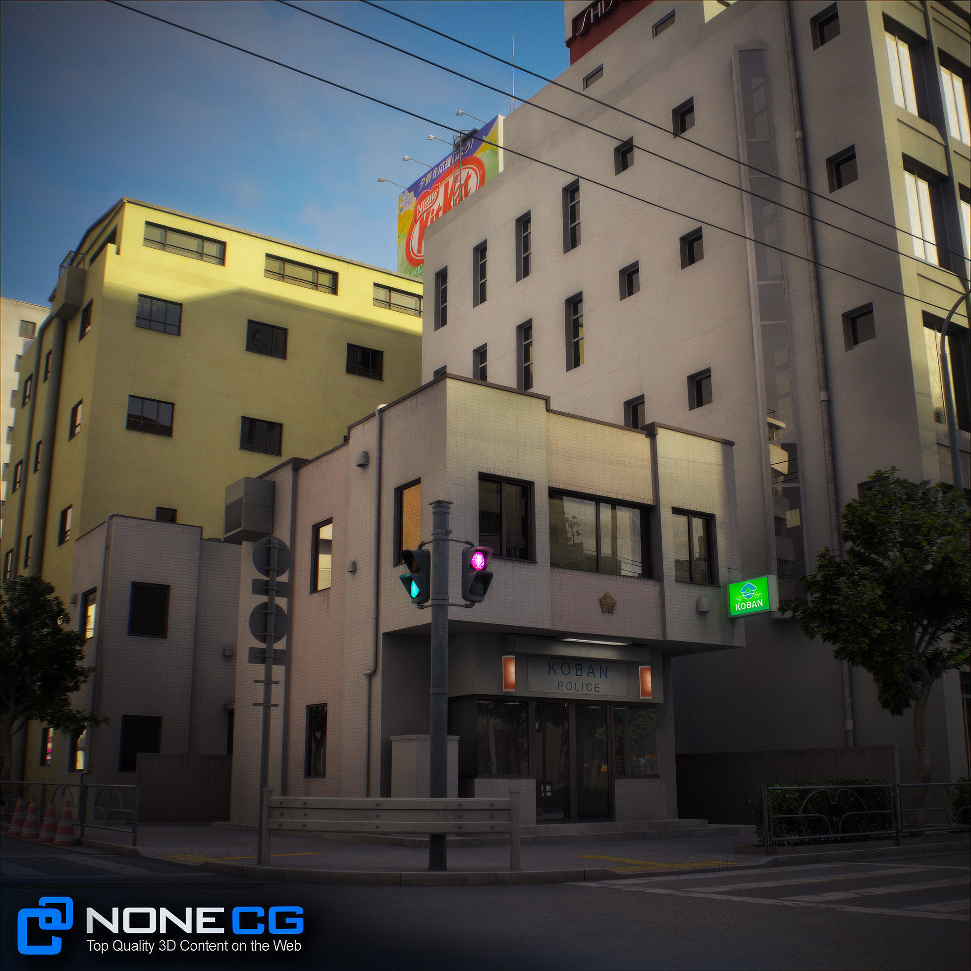 Japan - 8 blocks - 34 Buildings 3D model_33