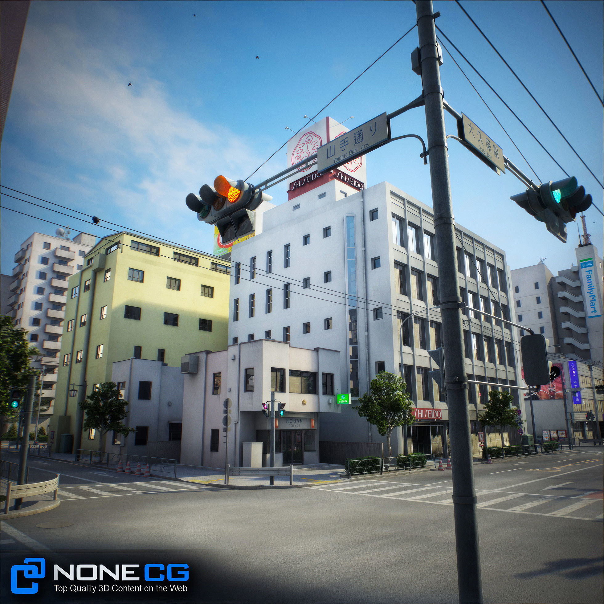 Japan - 8 blocks - 34 Buildings 3D model_71