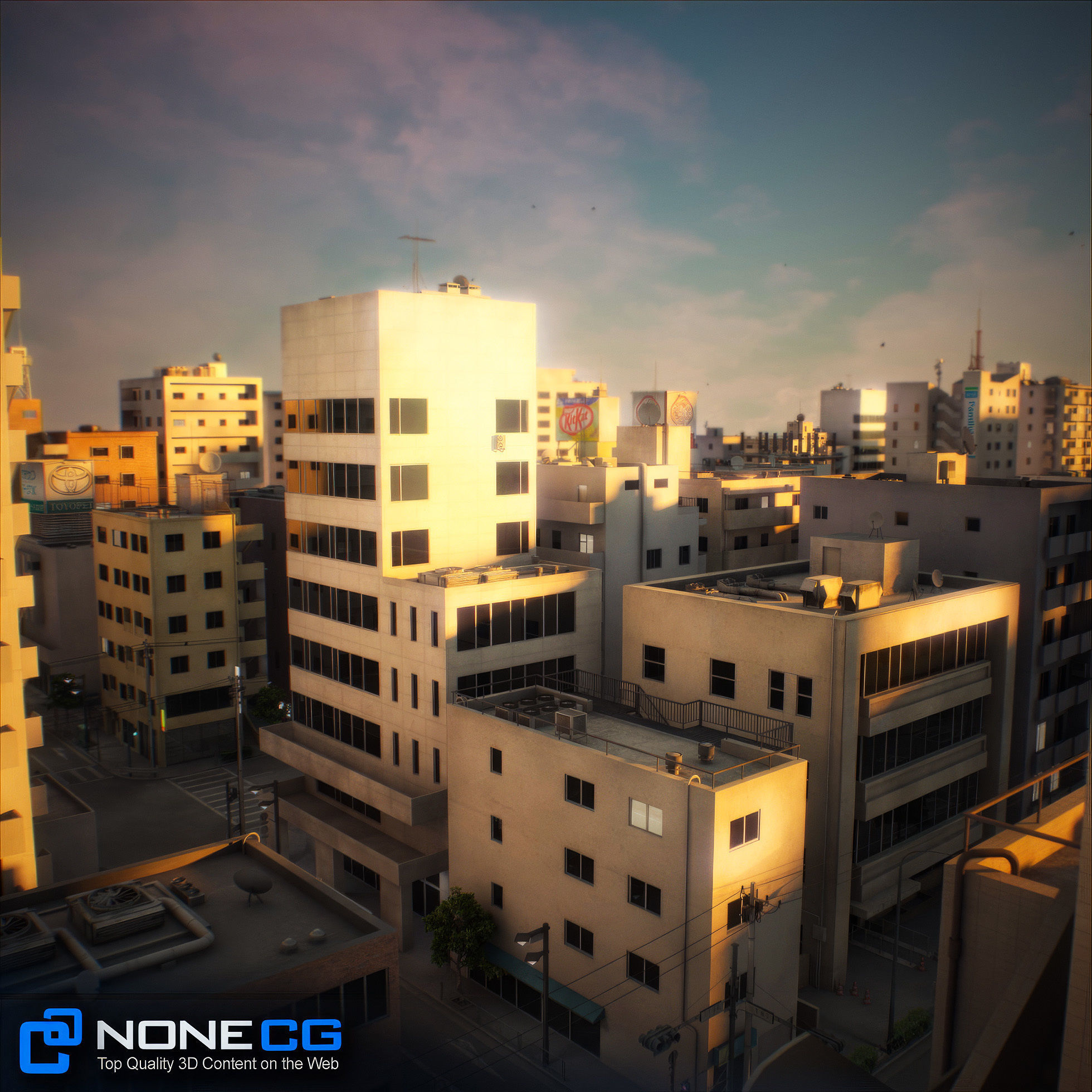Japan - 8 blocks - 34 Buildings 3D model_18