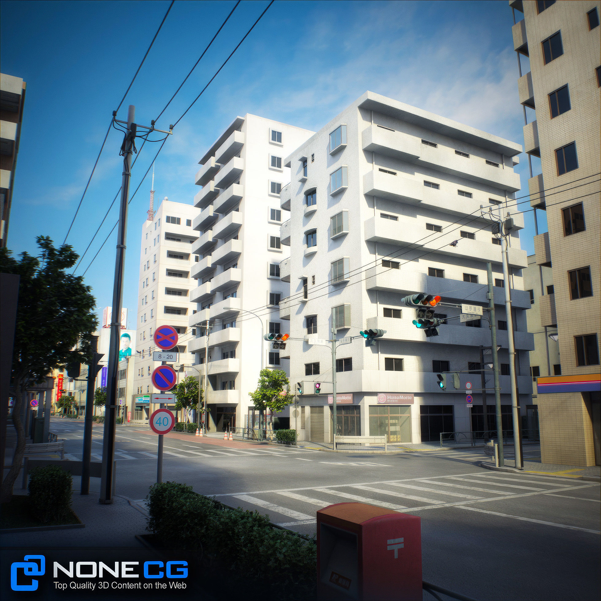 Japan - 8 blocks - 34 Buildings 3D model_81