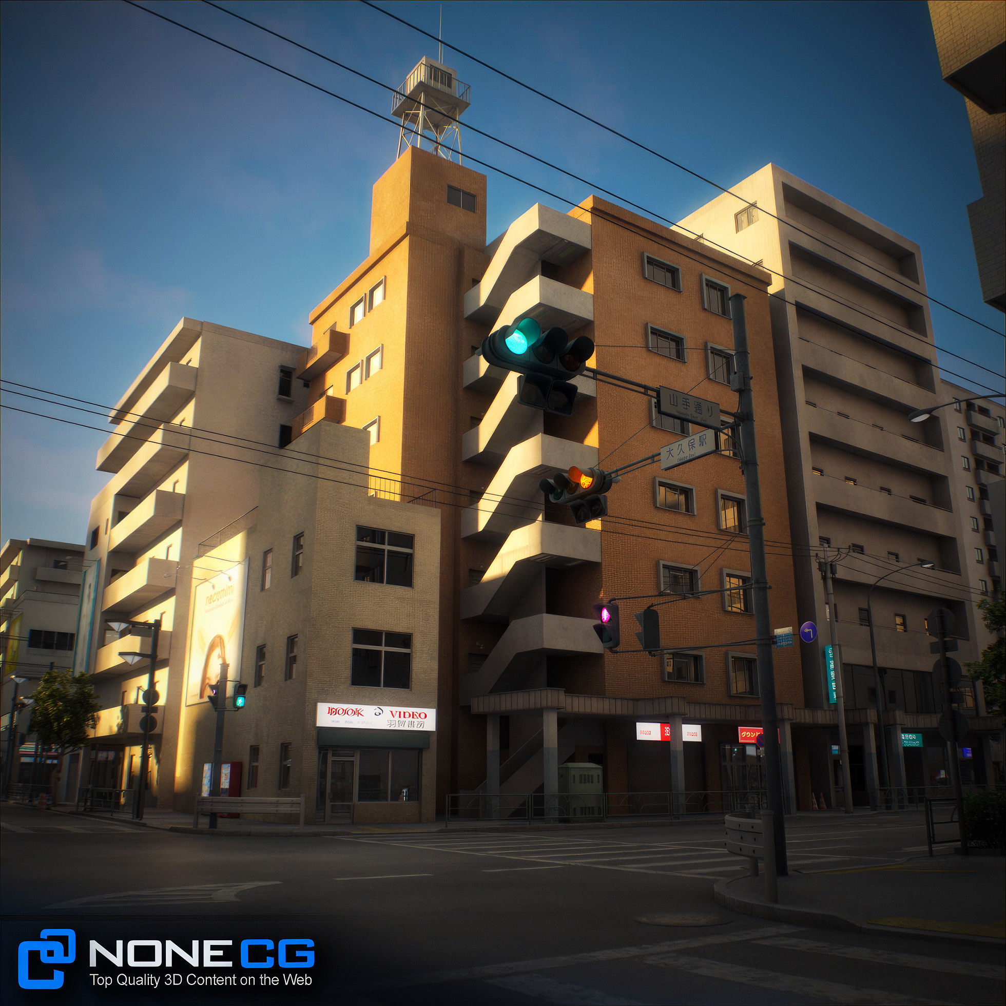 Japan - 8 blocks - 34 Buildings 3D model_91