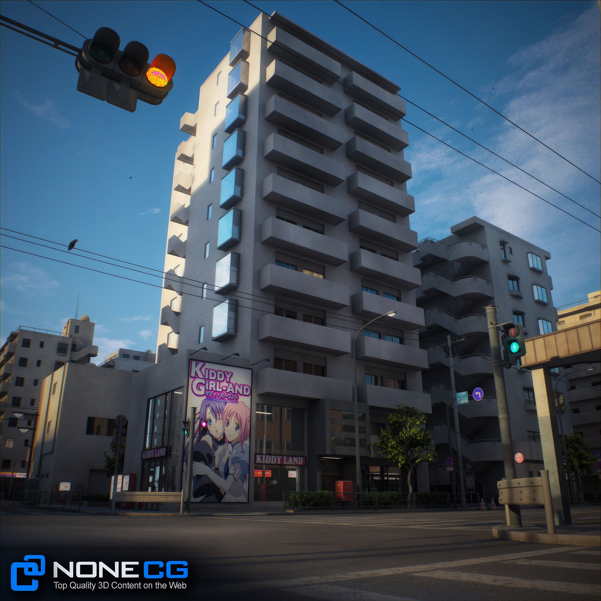 Japan - 8 blocks - 34 Buildings 3D model_93