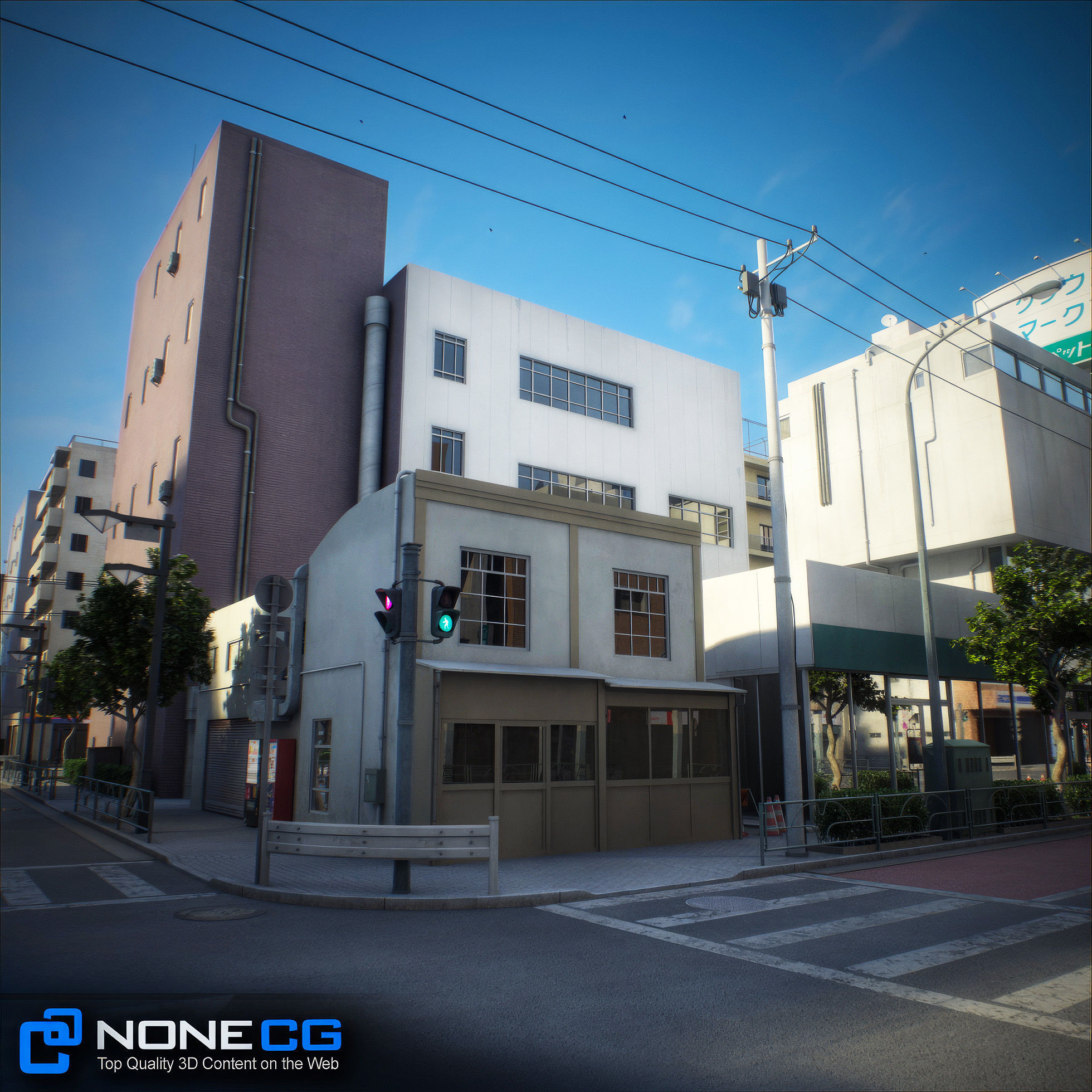 Japan - 8 blocks - 34 Buildings 3D model_109