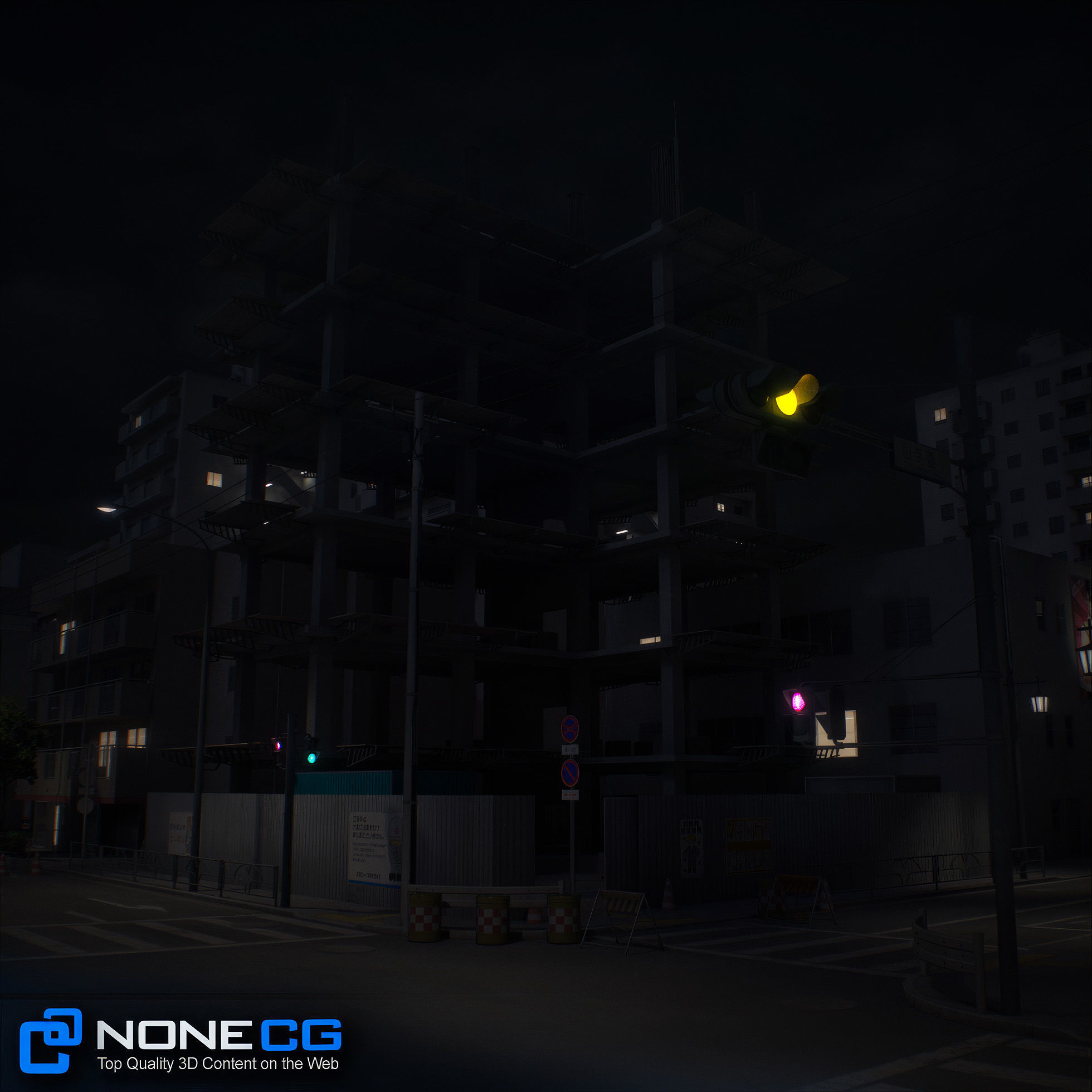 Japan - 8 blocks - 34 Buildings 3D model_41