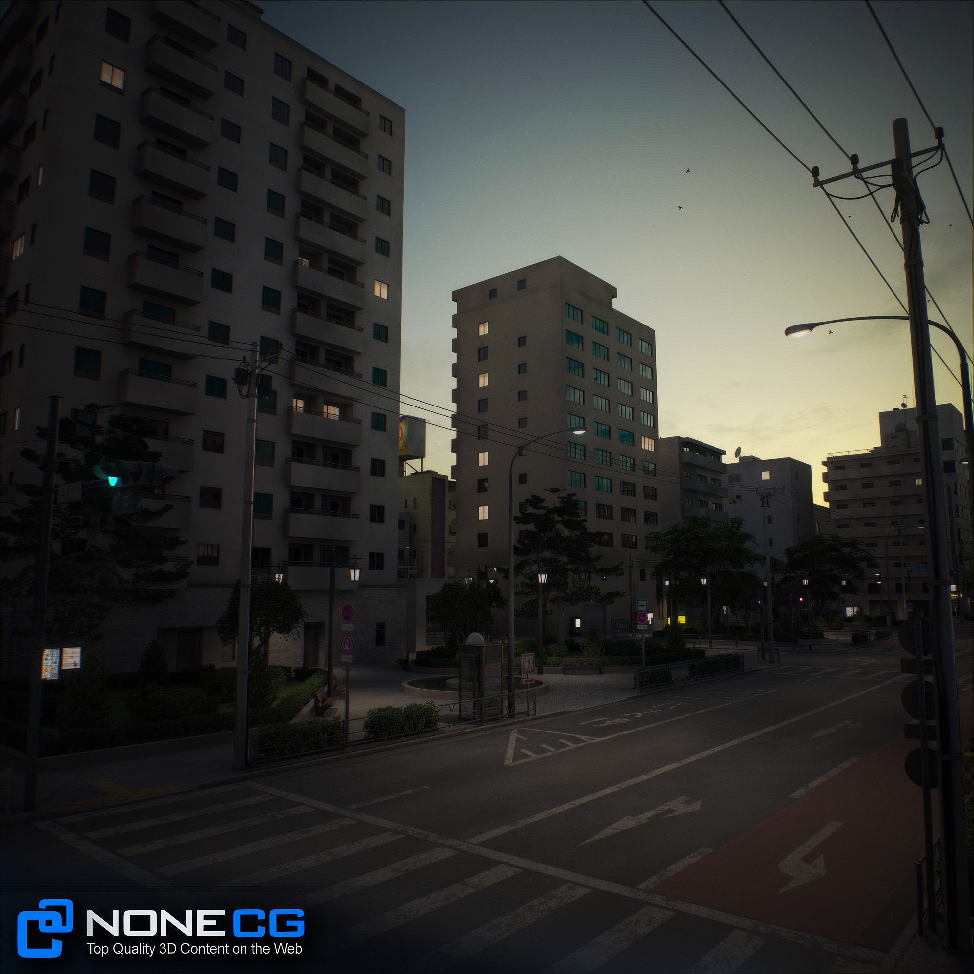 Japan - 8 blocks - 34 Buildings 3D model_74