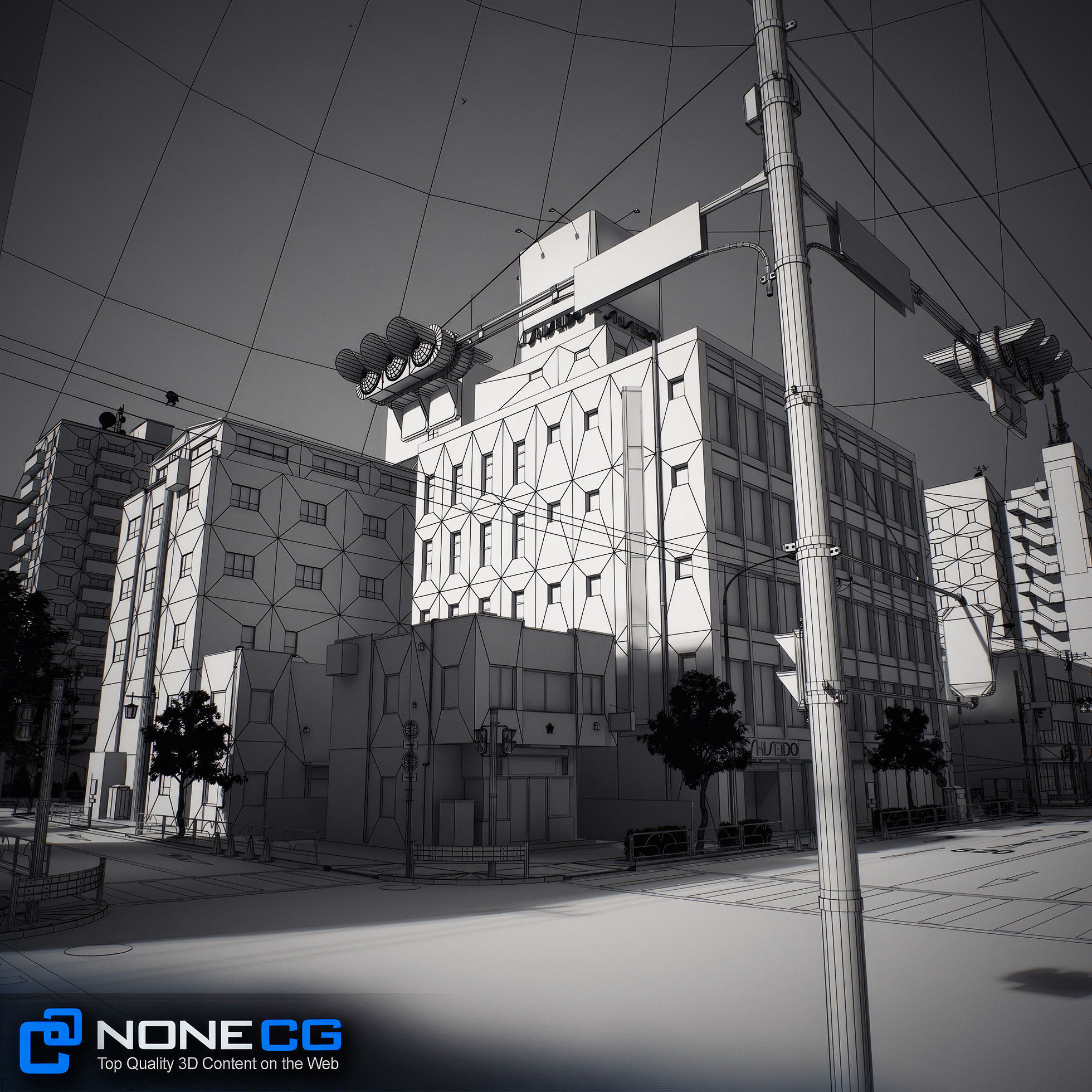 Japan - 8 blocks - 34 Buildings 3D model_73