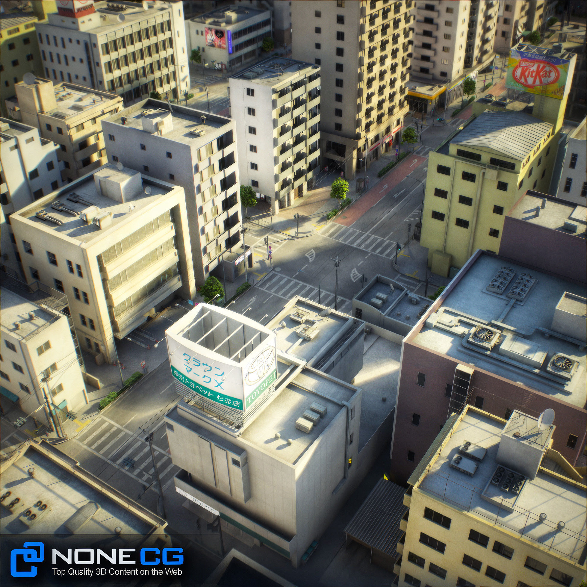 Japan - 8 blocks - 34 Buildings 3D model_45