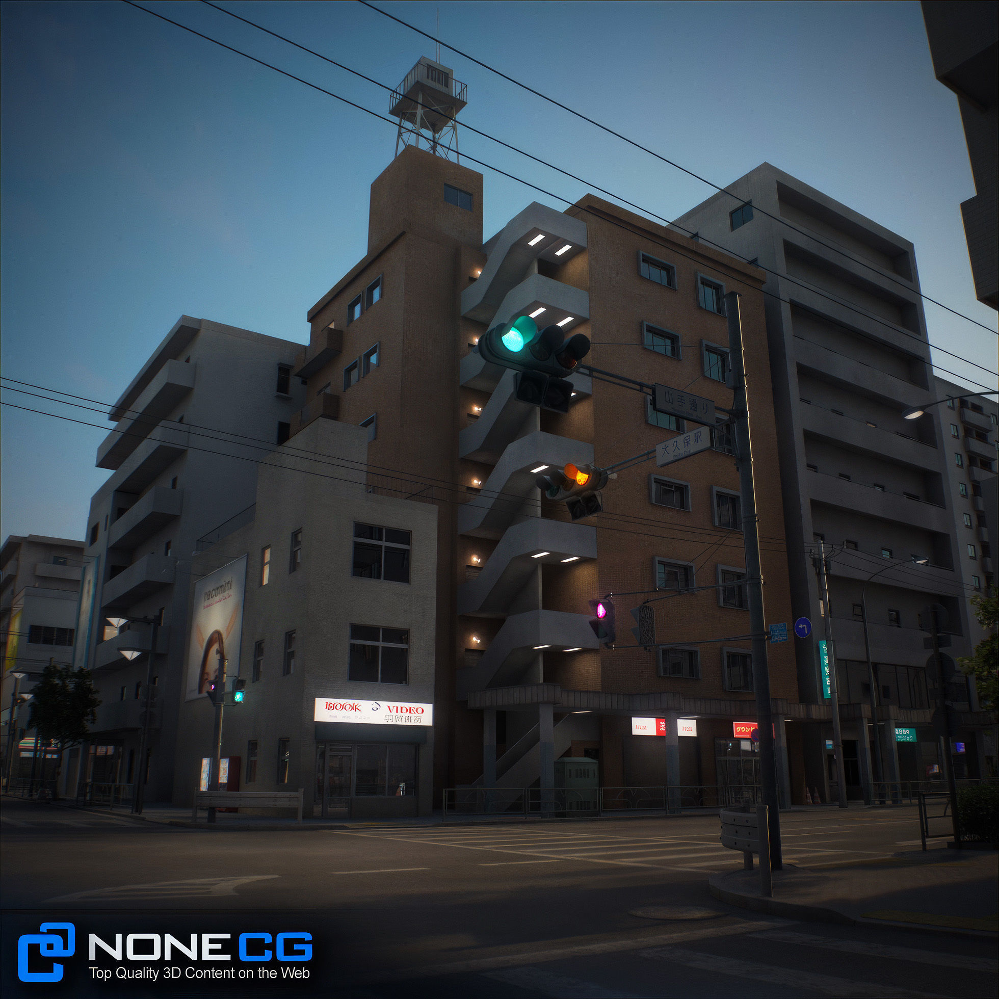 Japan - 8 blocks - 34 Buildings 3D model_90