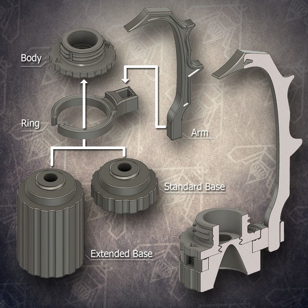 B-Holder - Miniature Painting Holder 3D print model_2