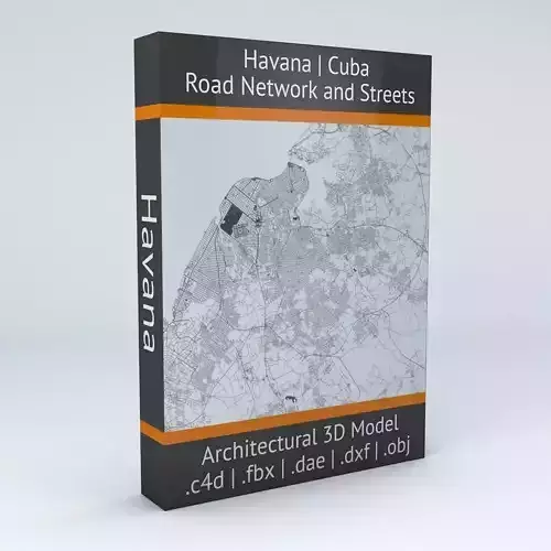 Havana Road Network and Streets 3D model