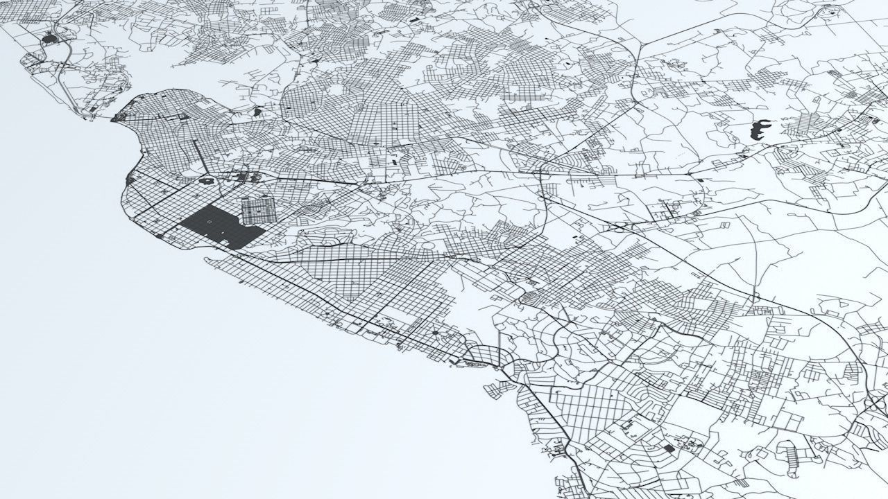 Havana Road Network and Streets 3D model_4