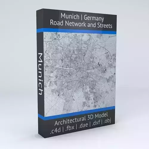 Munich Road Network and Streets 3D model