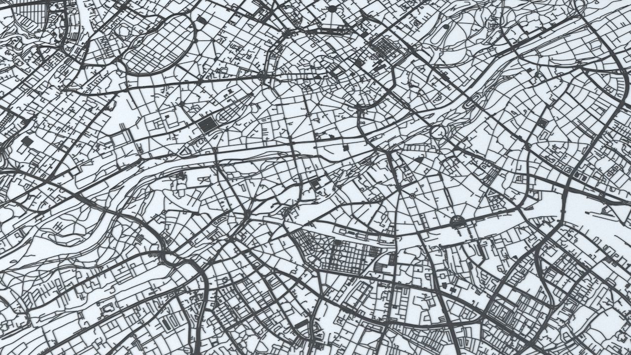 Munich Road Network and Streets 3D model_4