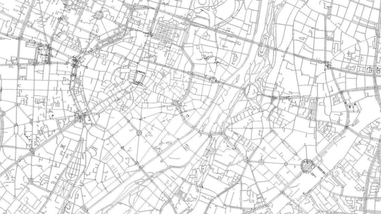 Munich Road Network and Streets 3D model_10