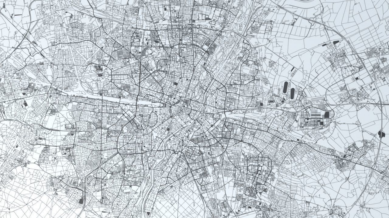 Munich Road Network and Streets 3D model_1