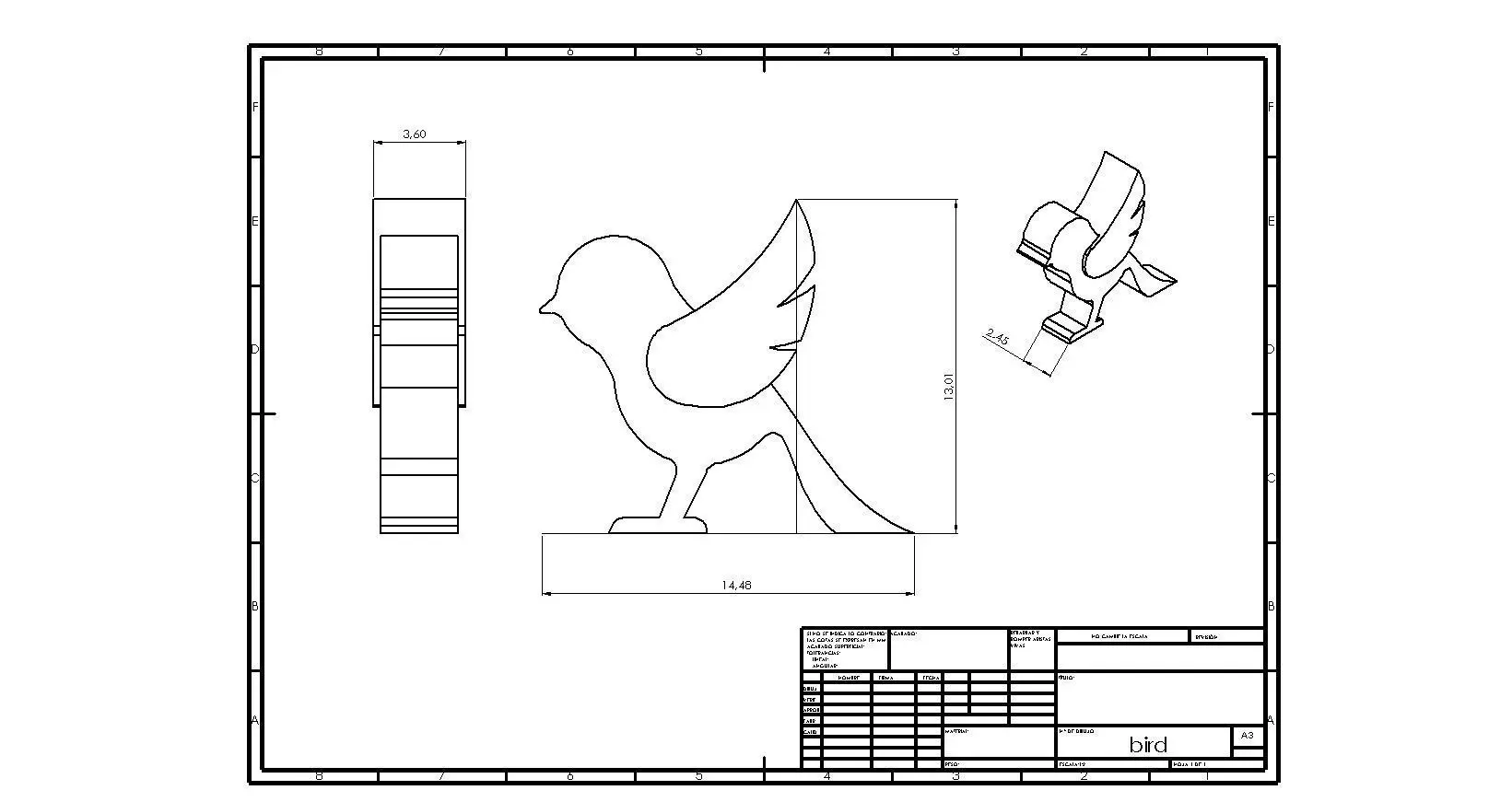 3D printable Bird 3D print model