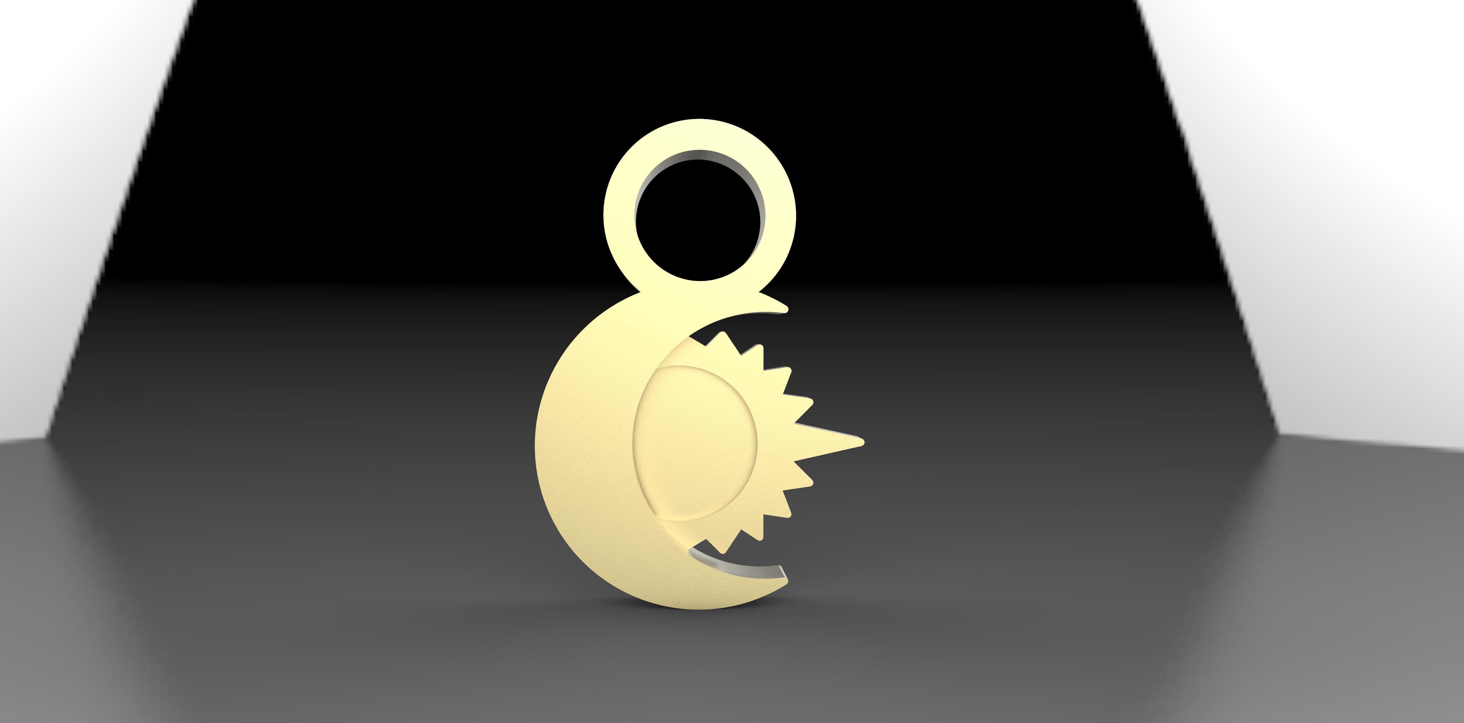 Brother and Sister Pendant 3D print model_1