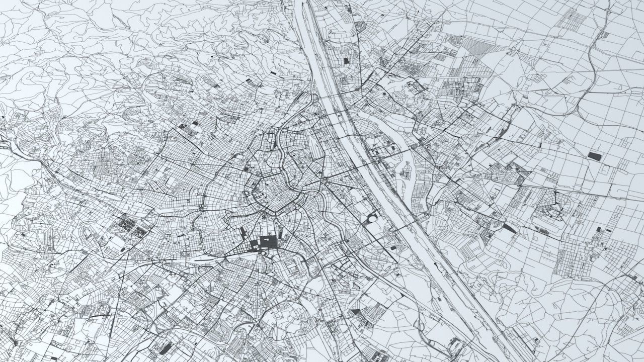 Vienna Road Network and Streets 3D model_1