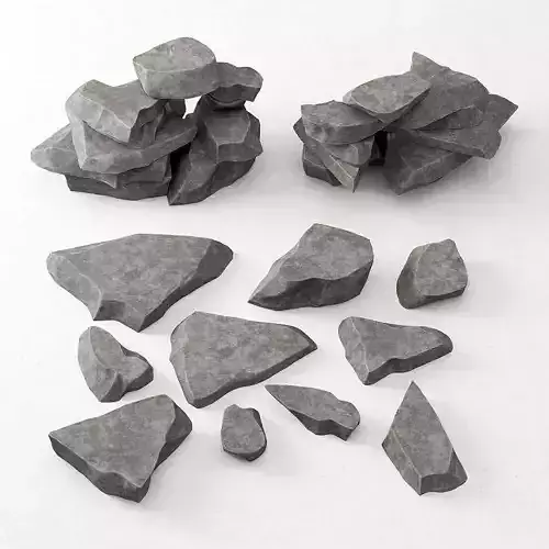 Rock stone collection n7 3D model