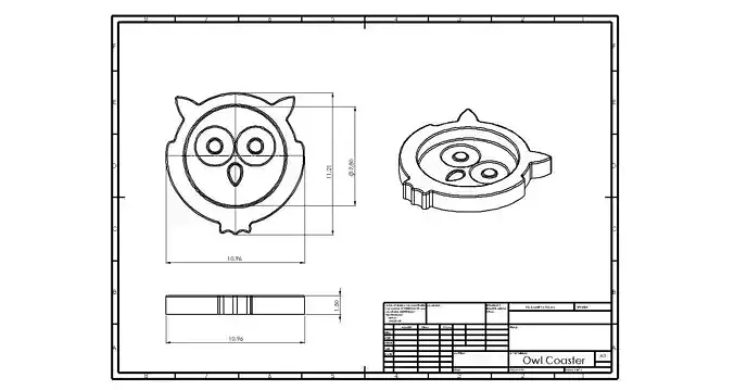 Owl Coaster 3D print model