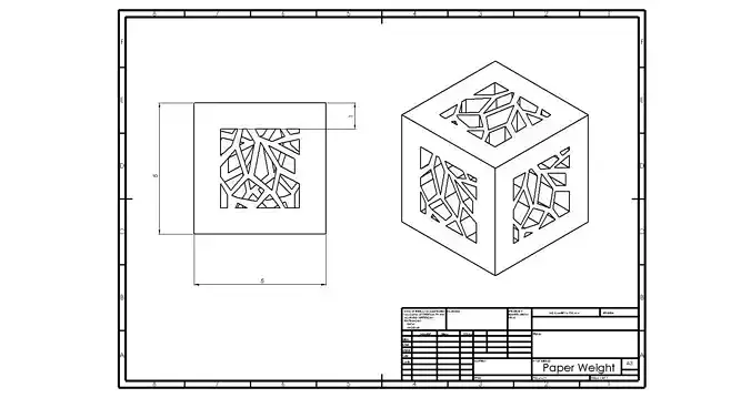 Paperweight wooden box with pattern 3D print model