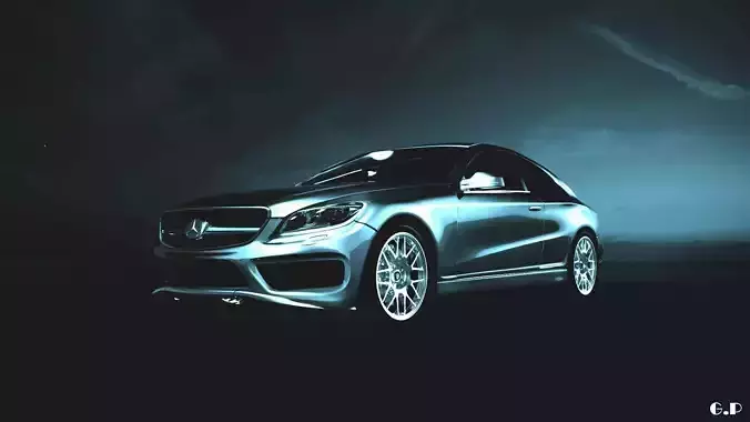 Mercedes-Benz S 500 mod Low-poly 3D model