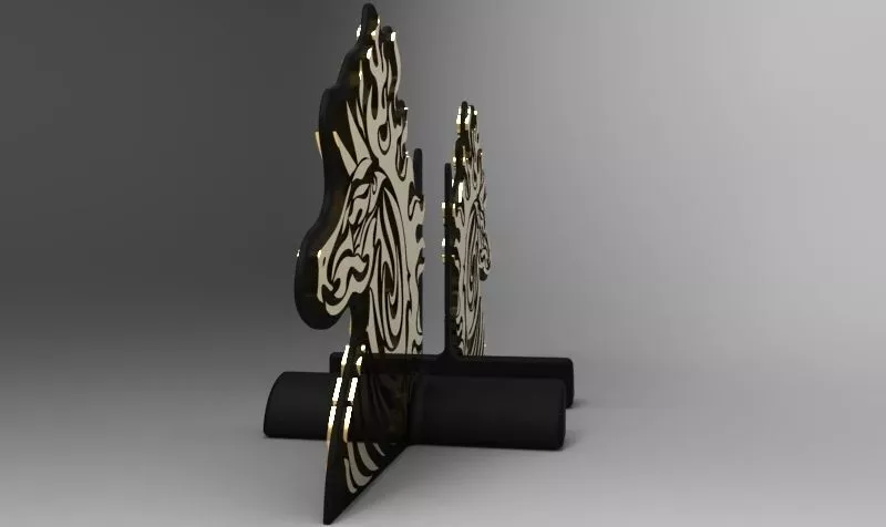 Book holder horses Free 3D print model