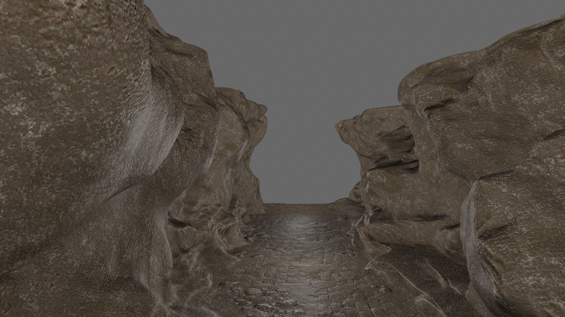 canyon 1 man on edge of cliff Low-poly 3D model_2