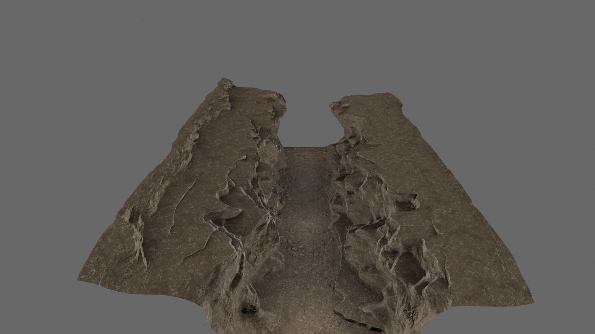 canyon 1 man on edge of cliff Low-poly 3D model_8